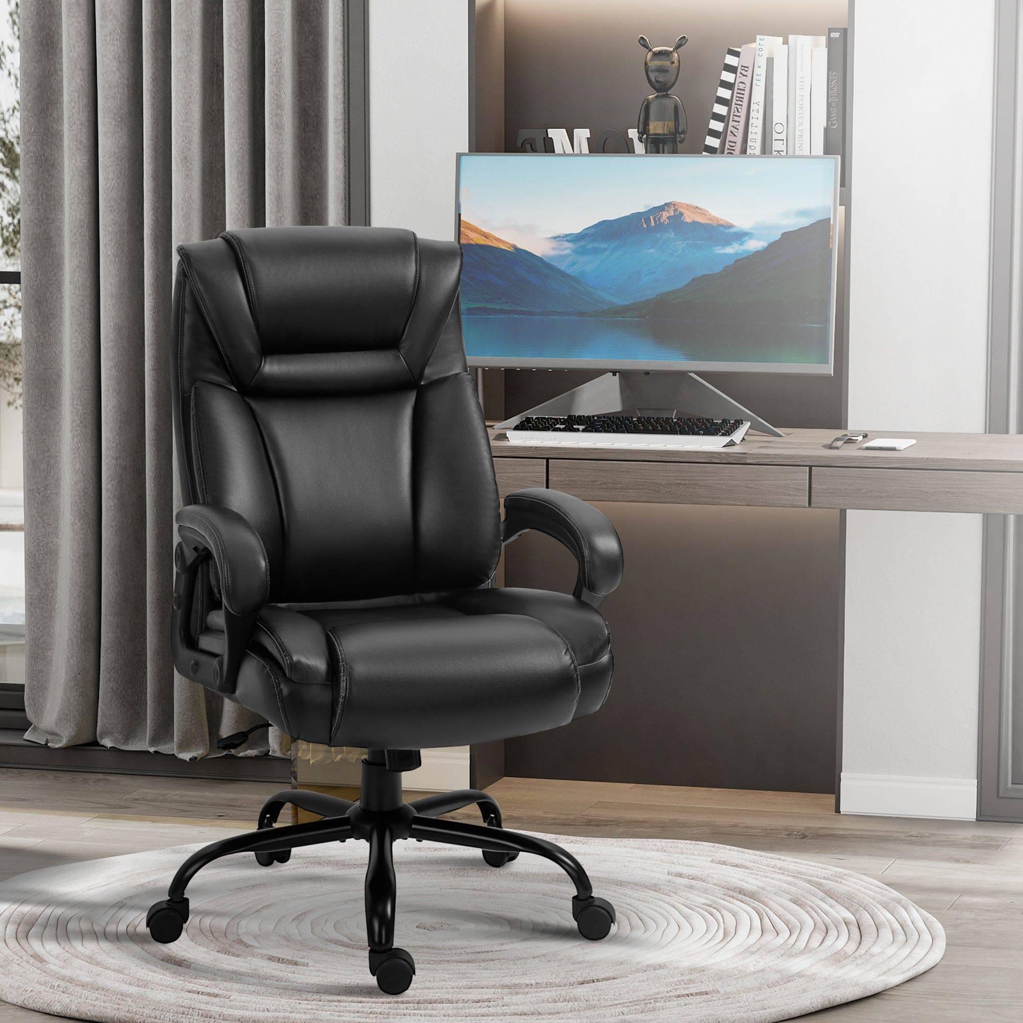 Heavy-Duty Big and Tall Executive Office Chair for 400lbs Black - Platinum-Level Office Chairs