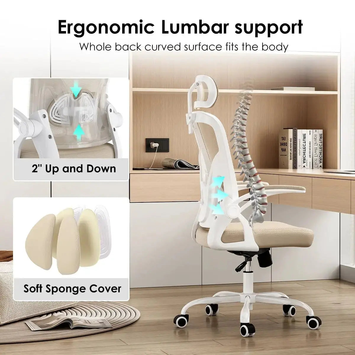 High Back Ergonomic Office Desk Chair with Adjustable Lumbar Support Platinum-Level Office Chairs