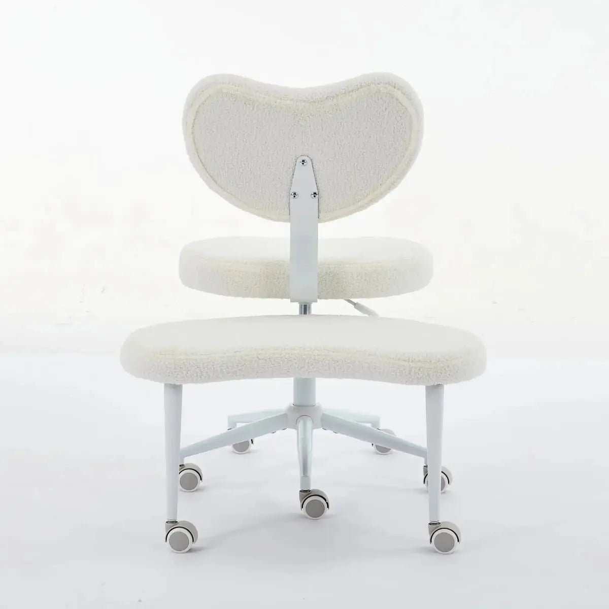 Ivory meditation chair with wheels, designed for cross-legged sitting and ADHD support, by Platinum-Level Office Chairs.