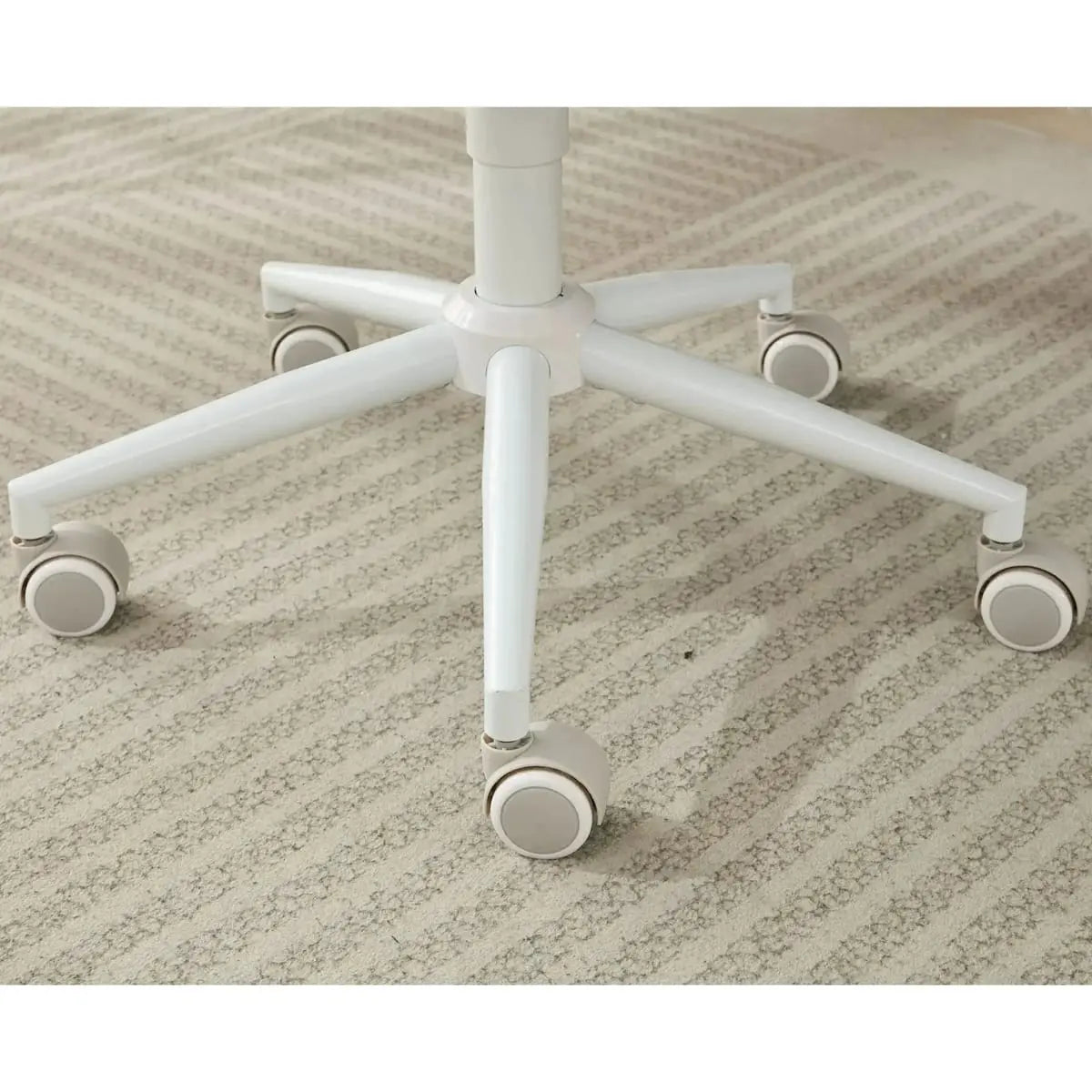 Ivory meditation chair with wheels by Platinum-Level Office Chairs, designed for cross-legged sitting and ADHD comfort.
