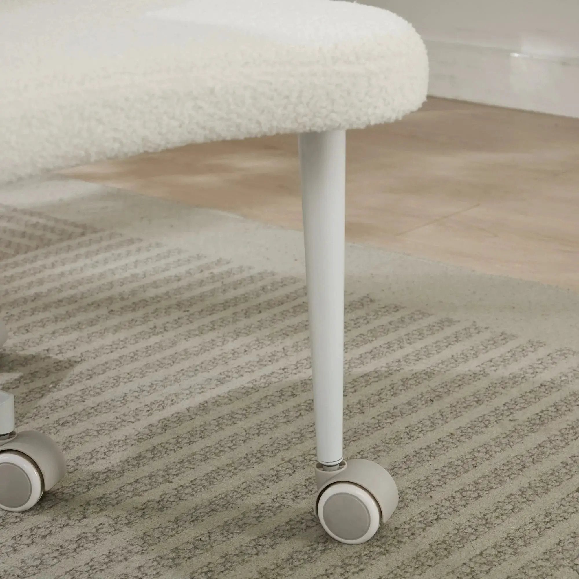 Ivory meditation chair with wheels, cross-legged desk chair by Platinum-Level Office Chairs, ergonomic design for comfortable seating