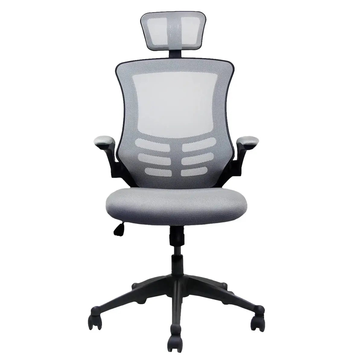 Modern Mesh Executive Office Chair With Headrest And Flip-Up Arms Platinum-Level Office Chairs