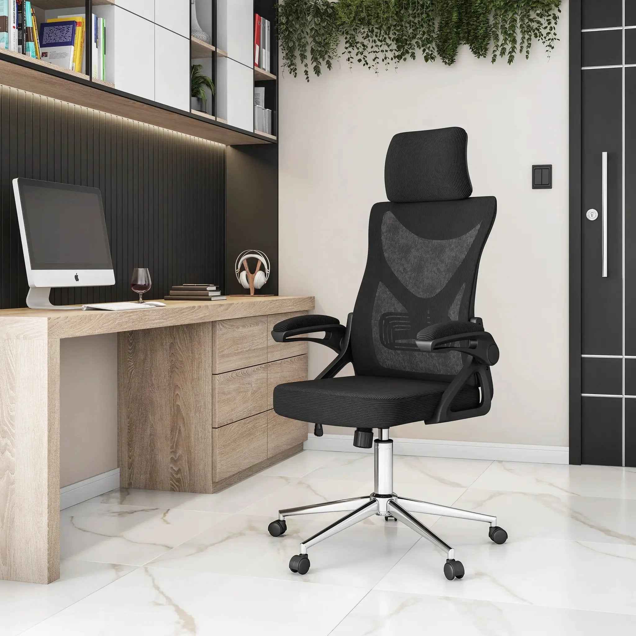 Techni Mobili Premium Ergonomic Office Chair With Headrest And Lumbar