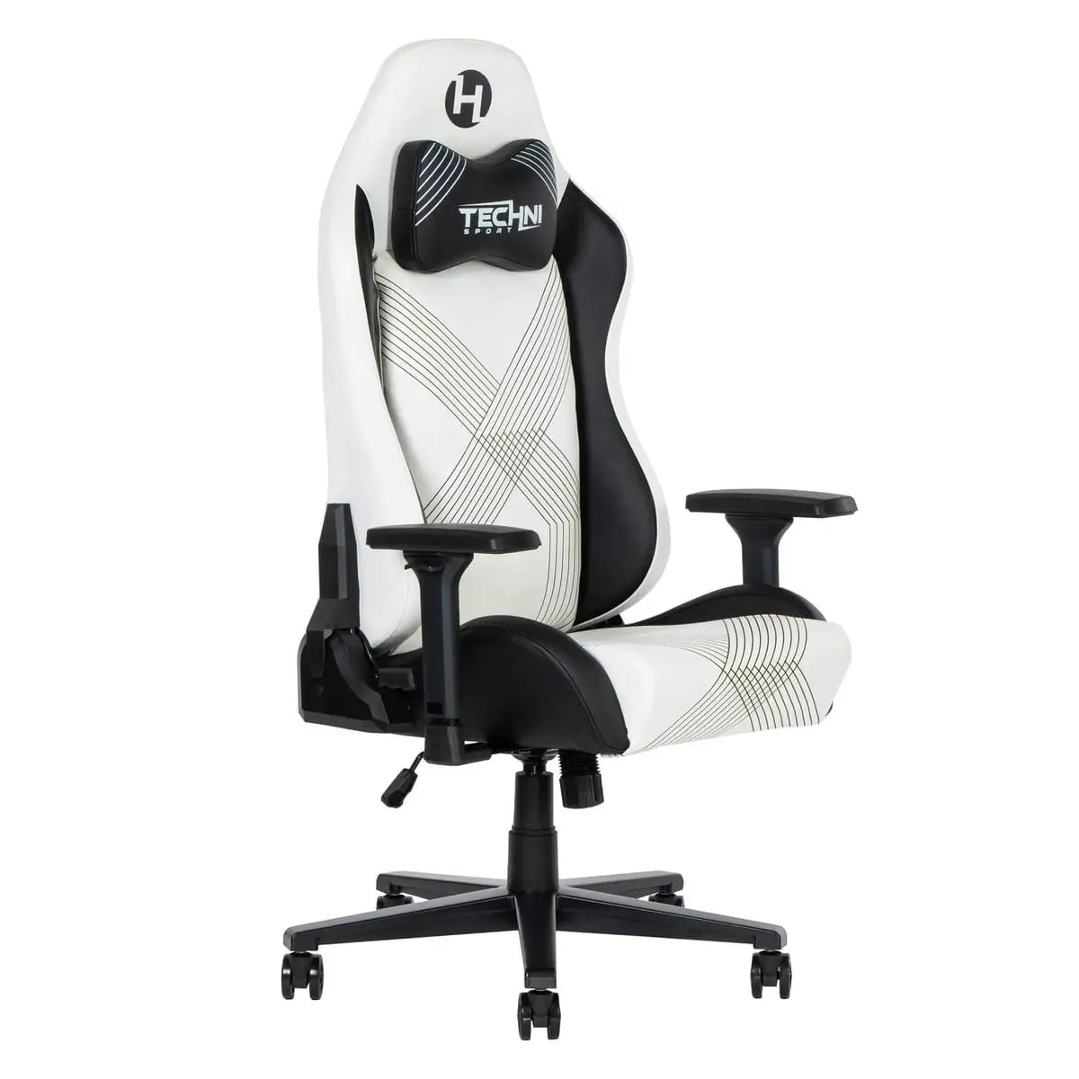 Platinum-Level Office Chairs Techni Sport gaming chair with ergonomic design and memory foam seat for all-day comfort.
