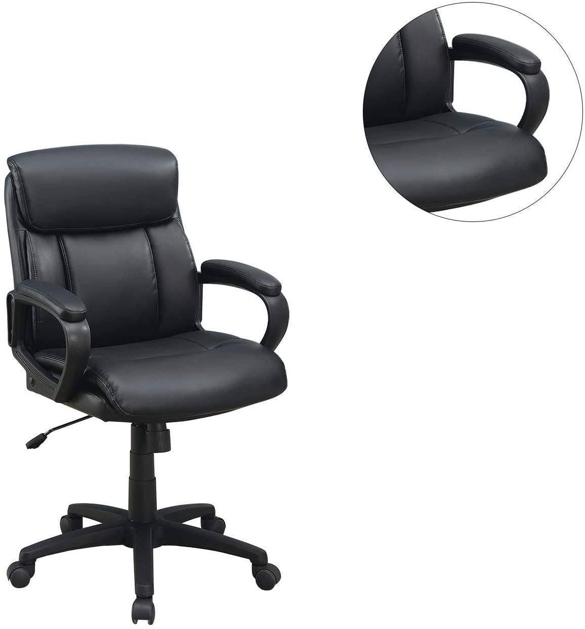Elegant Extra Padded Comfort Office Chair for Home and Work - Black Design - Platinum-Level Office Chairs