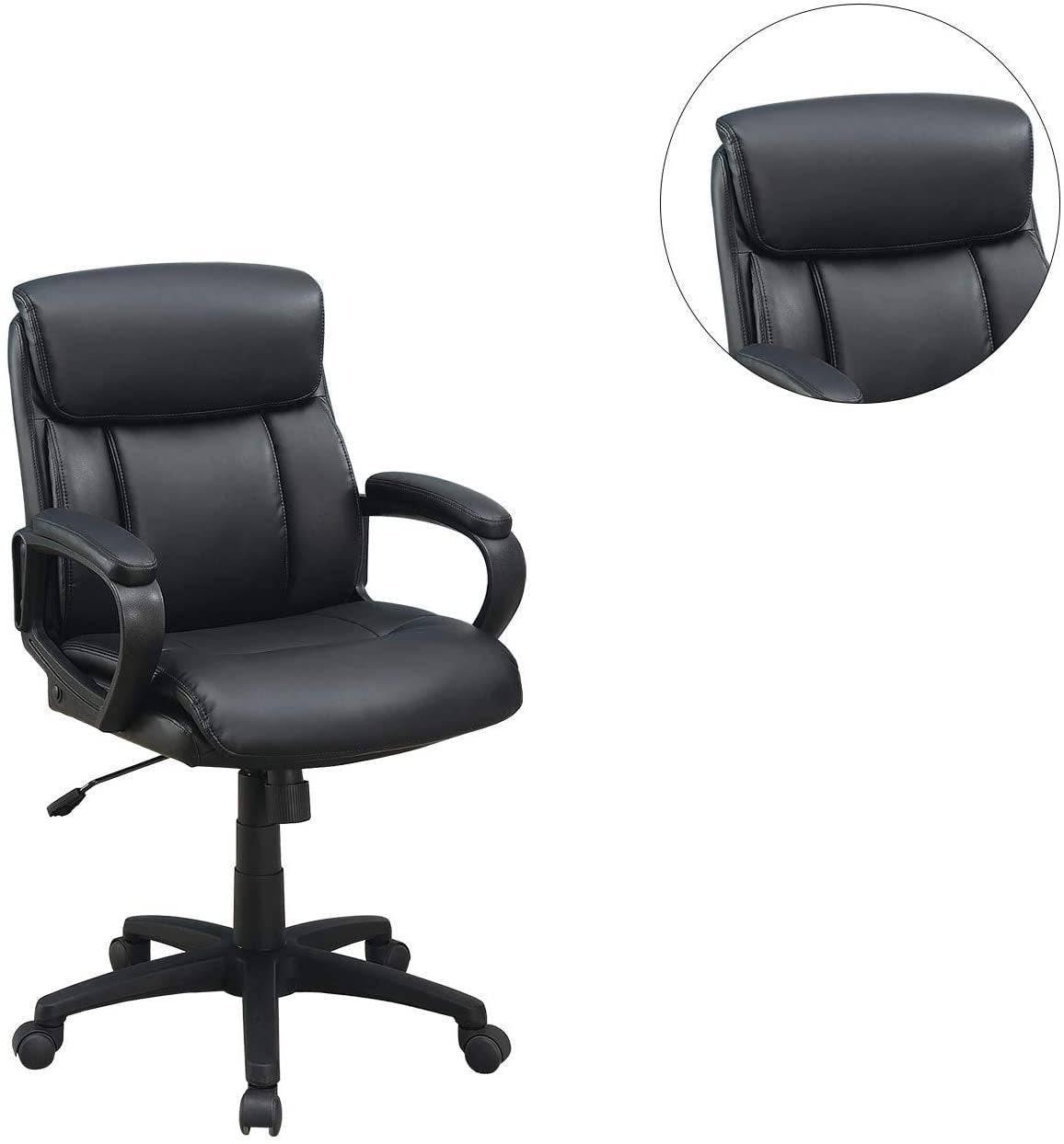 Elegant Extra Padded Comfort Office Chair for Home and Work - Black Design - Platinum-Level Office Chairs