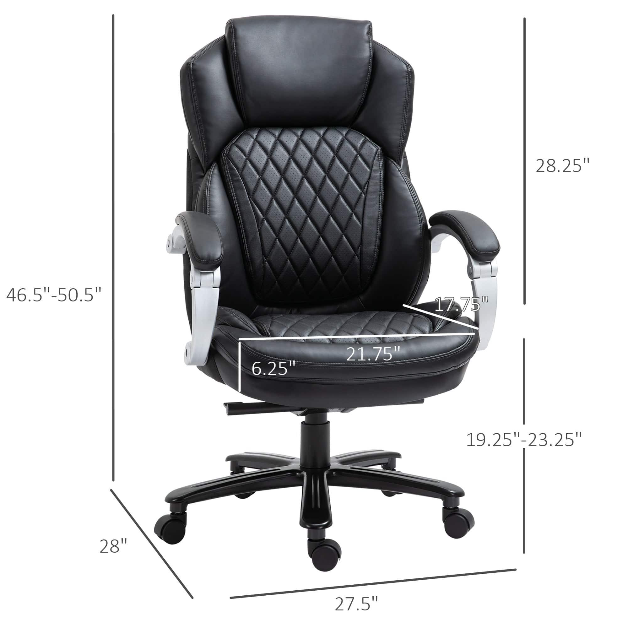 Vinsetto Large Executive Office Chair with Enhanced Comfort Black - Platinum-Level Office Chairs
