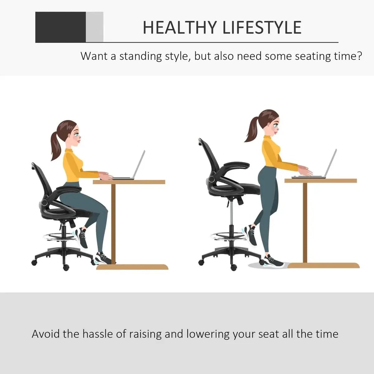 Brand Mesh Drafting Chair Ergonomic With Lumbar Support - Platinum-Level Office Chairs