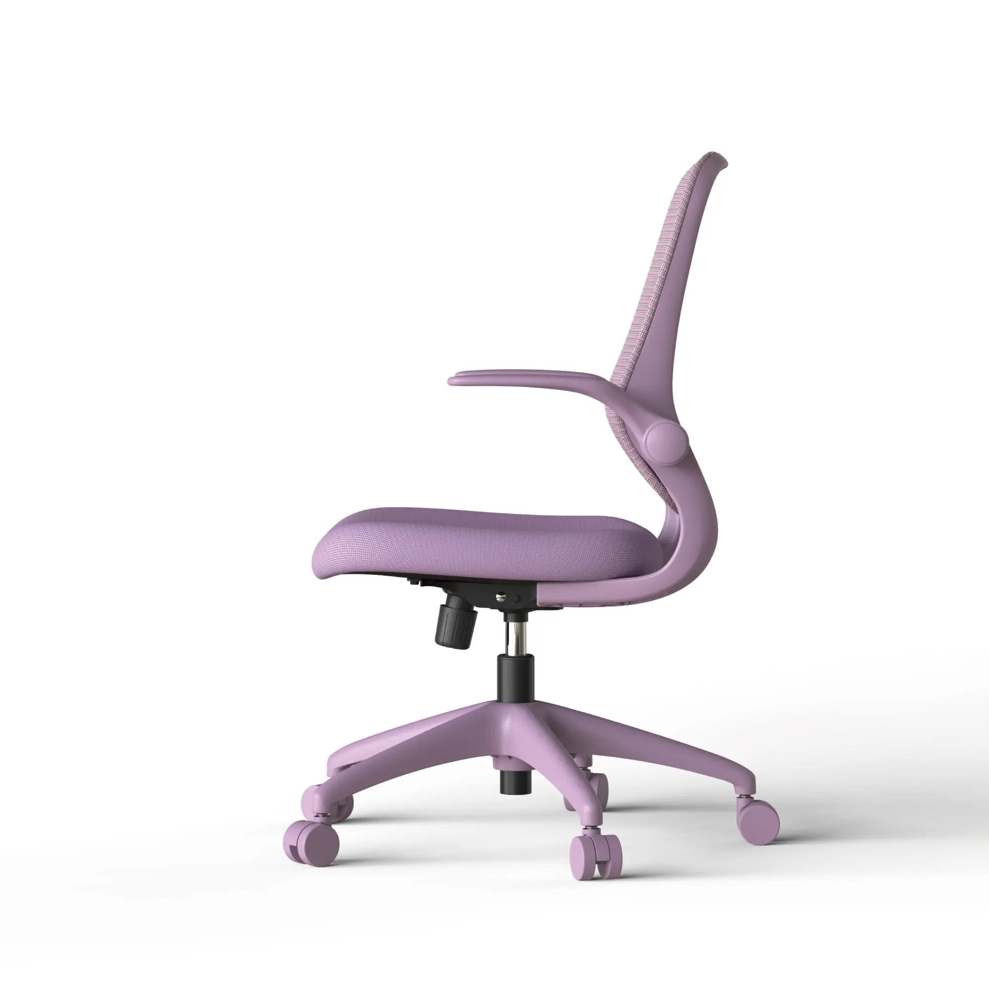 Purple ergonomic office chair with mesh back and molded foam seat by Platinum-Level Office Chairs, ideal for home office comfort.