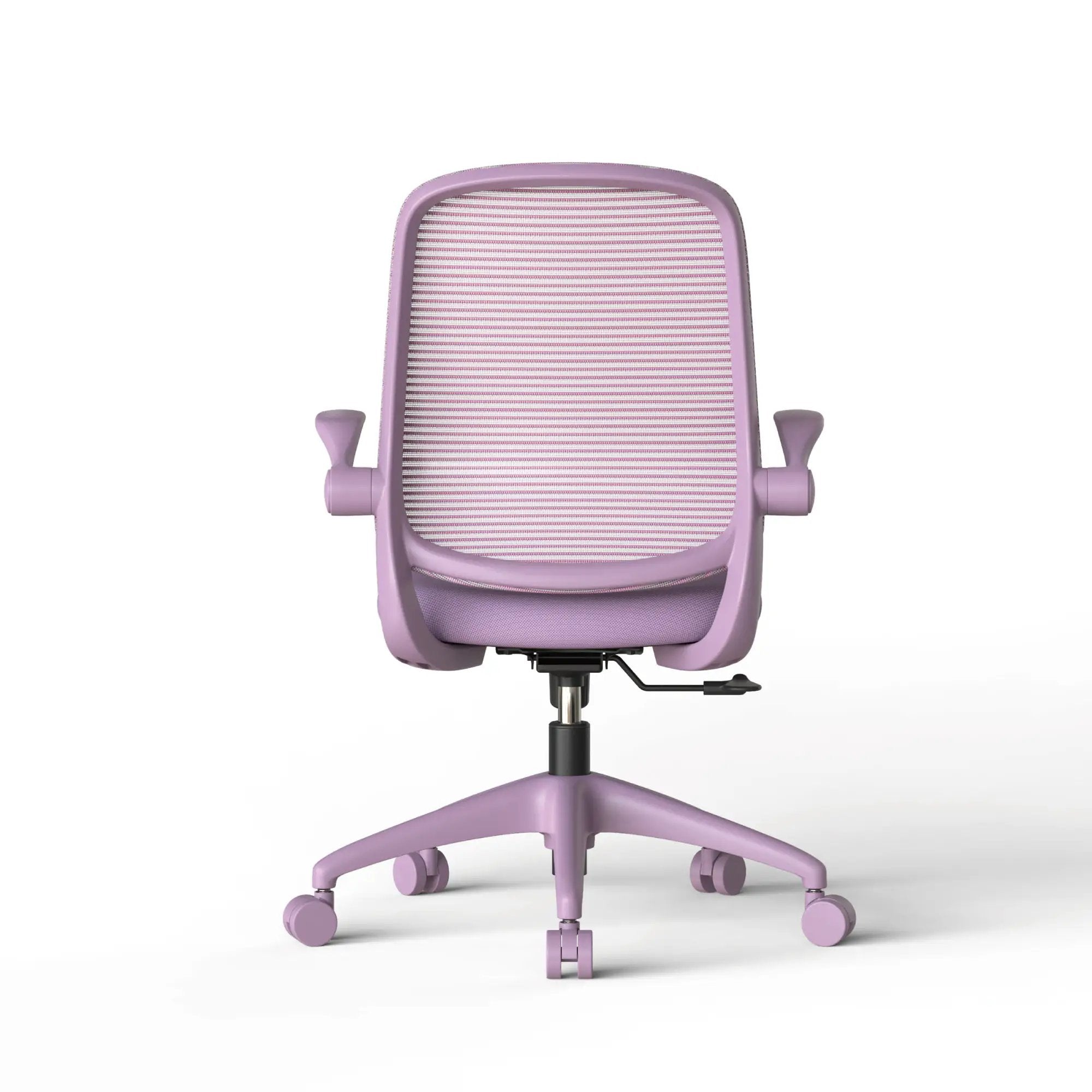 Purple ergonomic office chair by Platinum-Level Office Chairs with mesh back and integrated molded foam for home workspace comfort.