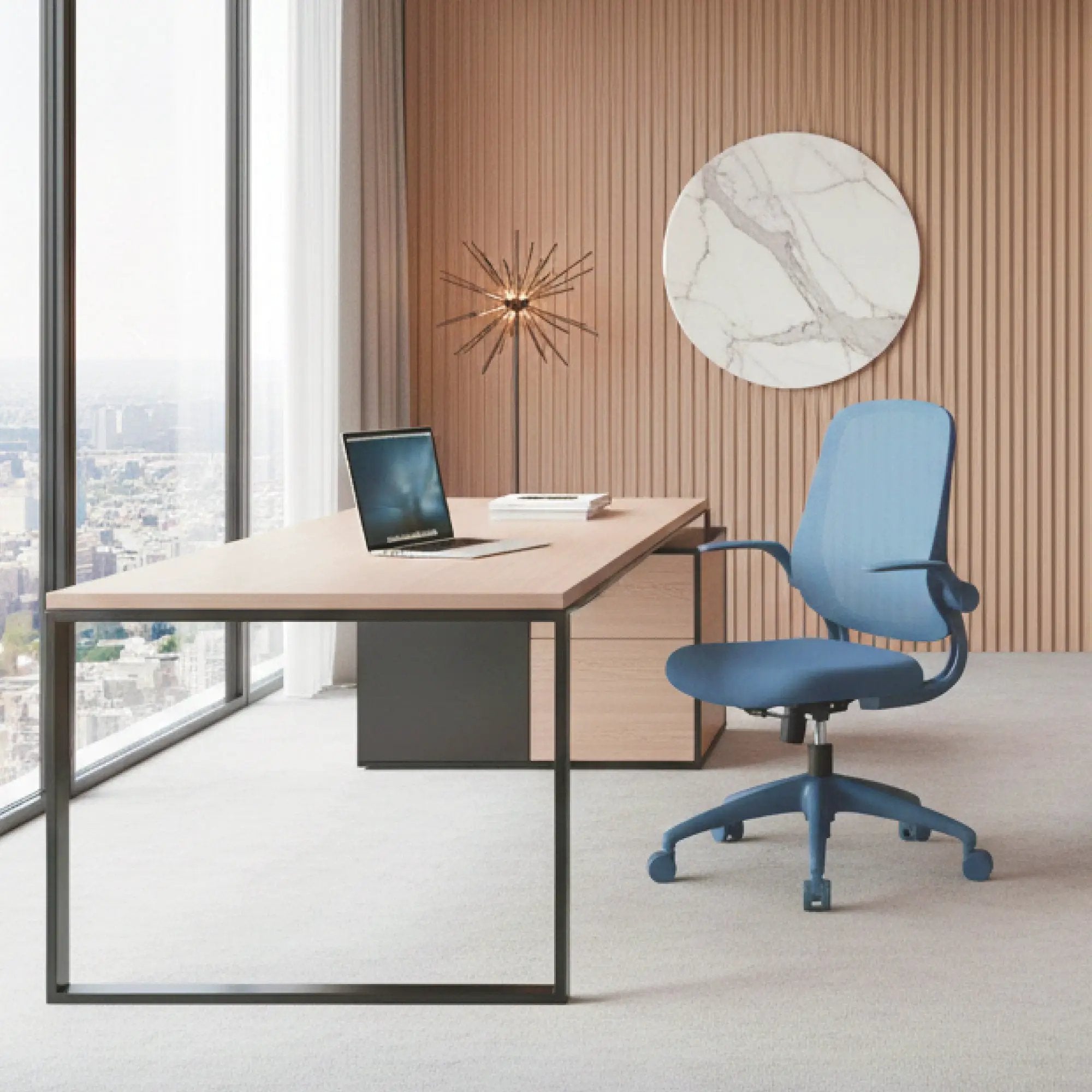 Platinum-Level Office Chairs ergonomic office chair with mesh back, molded foam seat, suitable for home office, supports up to 350 lbs.