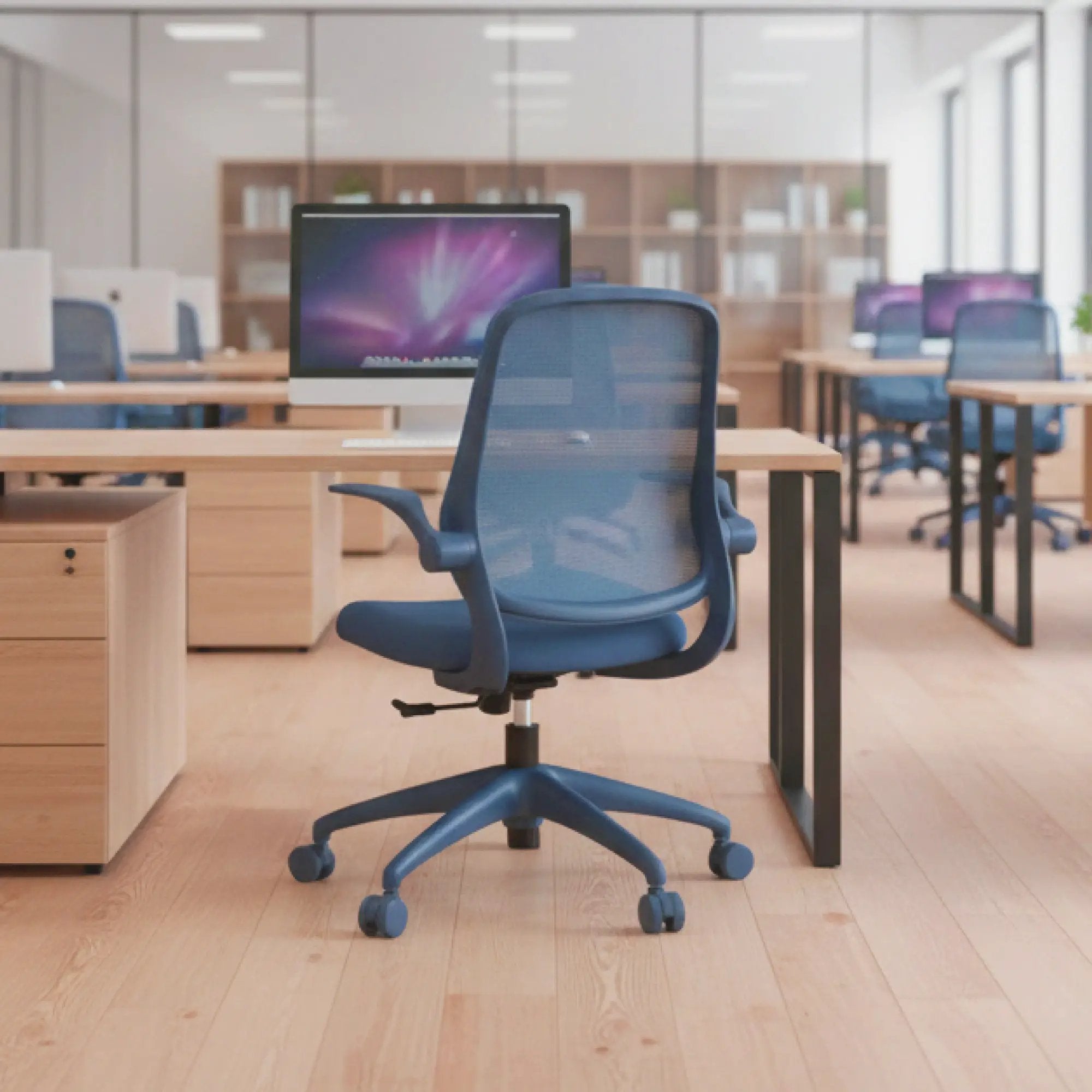 Platinum-Level Office Chairs ergonomic office chair with mesh back, molded foam seat, suitable for home office, supports 350 lbs.