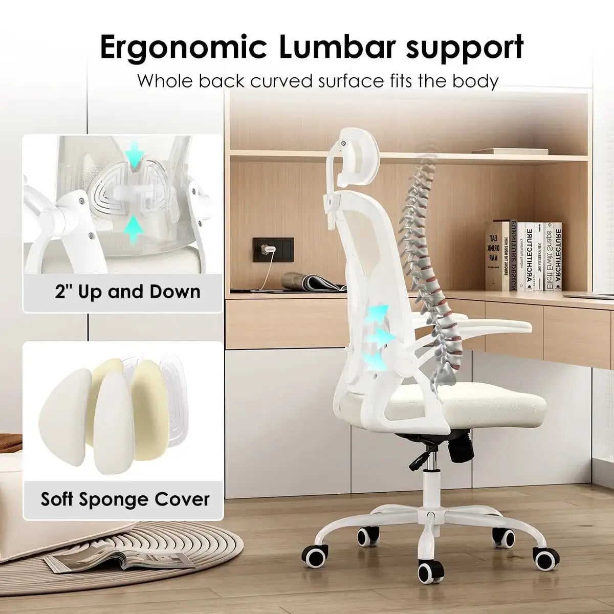 Ergonomic Office Chair with Adjustable Lumbar Support and Headrest - Platinum-Level Office Chairs
