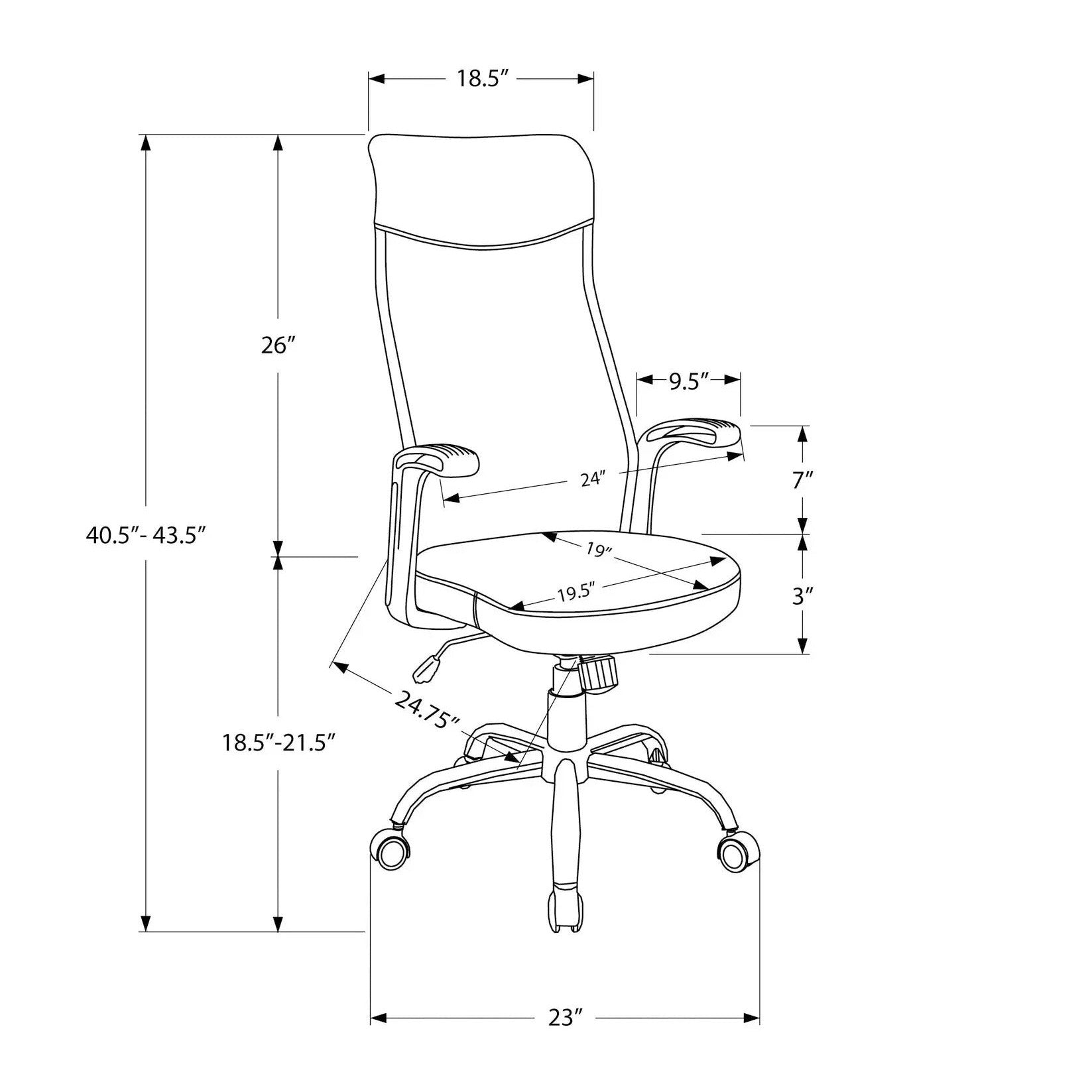Platinum-Level Office Chairs ergonomic executive office chair with grey mesh, adjustable swivel and supportive design