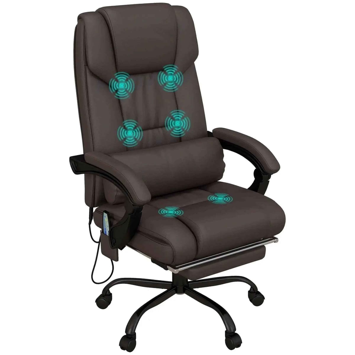 Ergonomic Massage Office Chair Heated Lumbar Footrest Executive - Platinum-Level Office Chairs