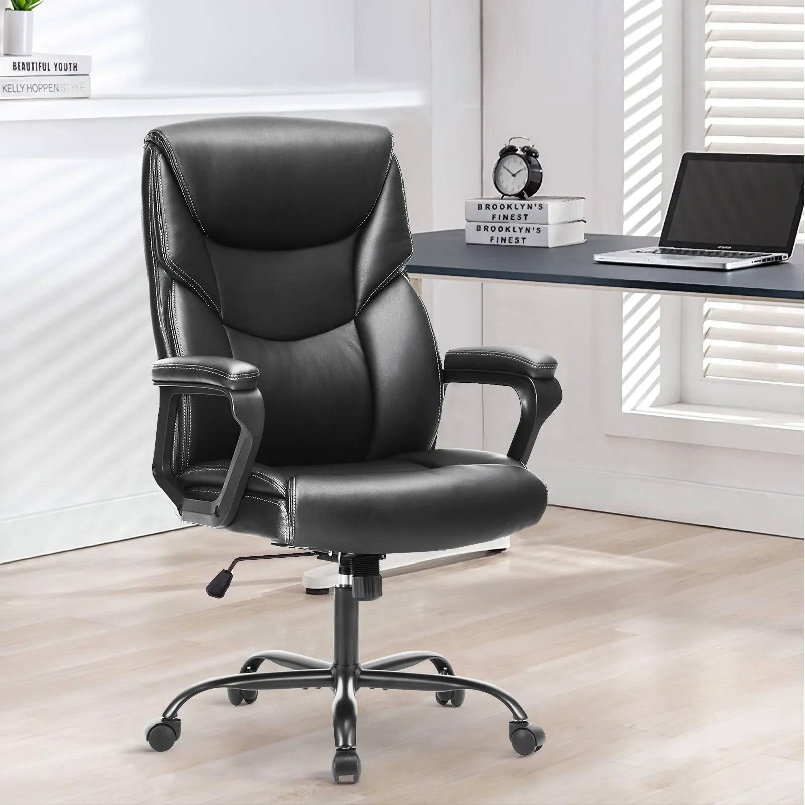 JHK Adjustable Ergonomic PU Leather Swivel Gaming Chair with Lumbar Support and Padded Armrests - Platinum-Level Office Chairs