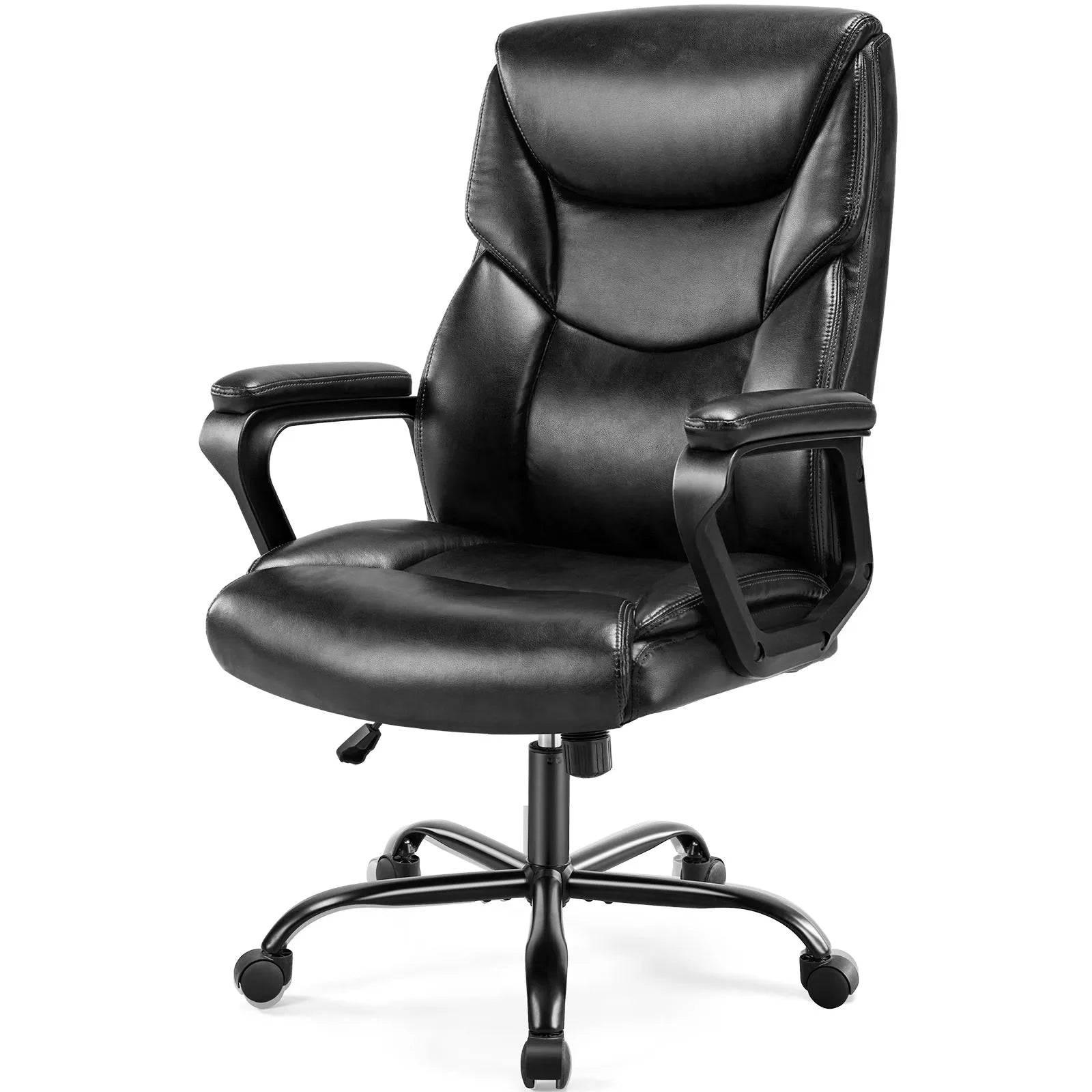 JHK Adjustable Ergonomic PU Leather Swivel Gaming Chair with Lumbar Support and Padded Armrests - Platinum-Level Office Chairs