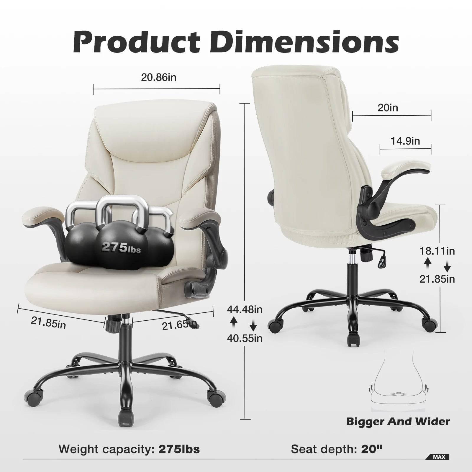 JHK Adjustable Ergonomic PU Leather Swivel Gaming Chair with Lumbar Support and Padded Armrests - Platinum-Level Office Chairs
