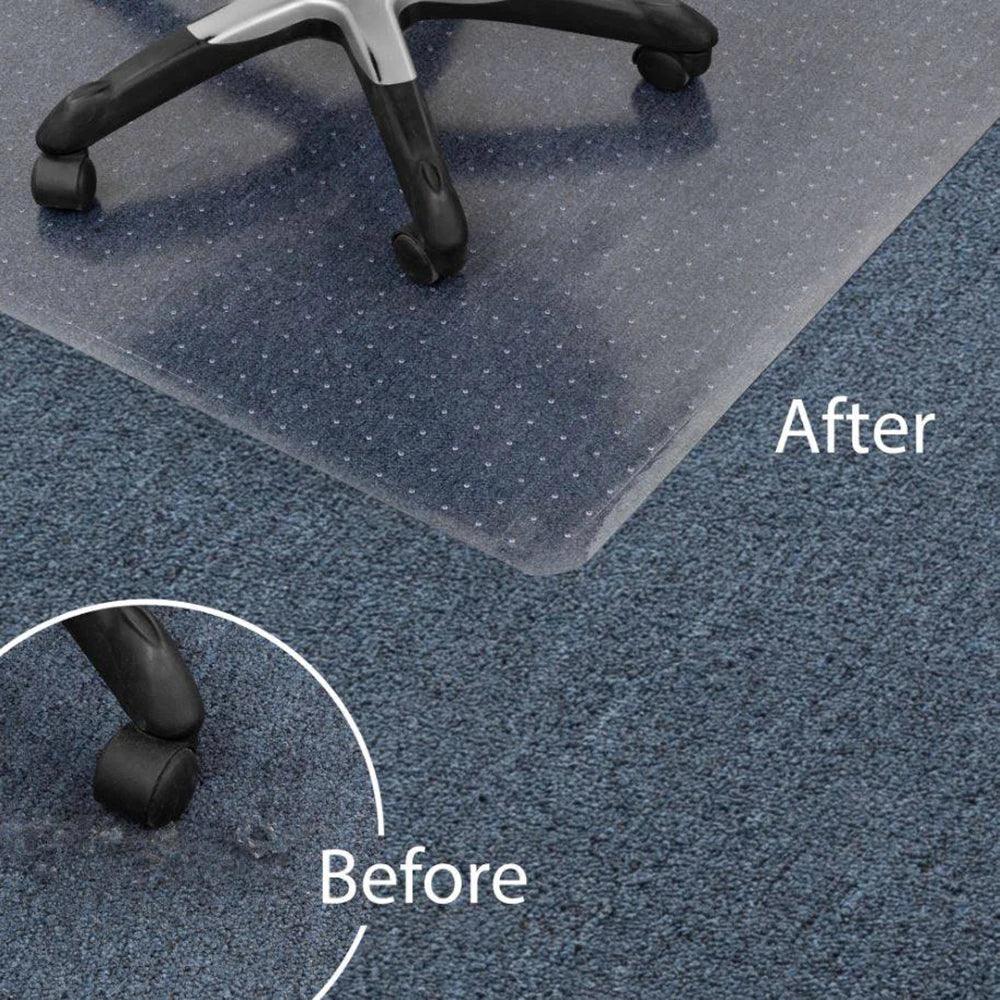 1pc Office Chair Mat For Computer Desk Chair Transparent Design Mat Easy Clean - Platinum-Level Office Chairs