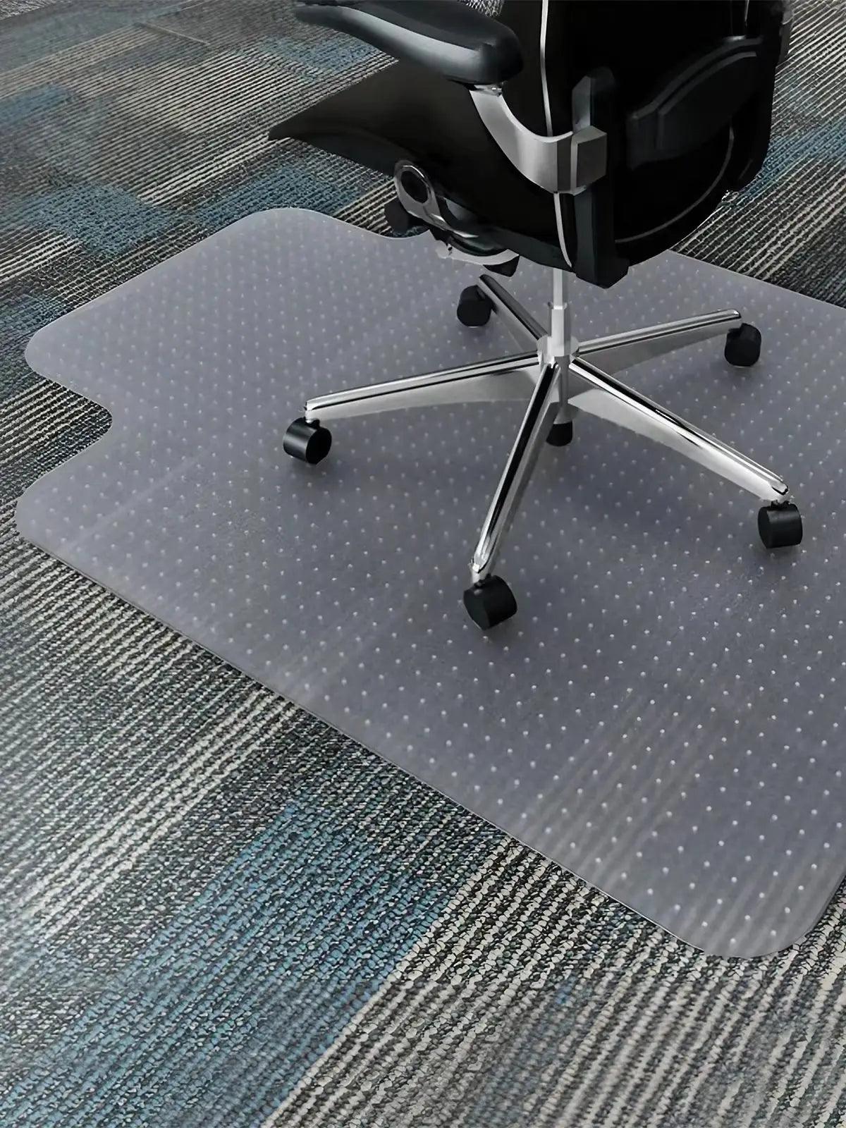 1pc Office Chair Mat For Computer Desk Chair Transparent Design Mat Easy Clean - Platinum-Level Office Chairs