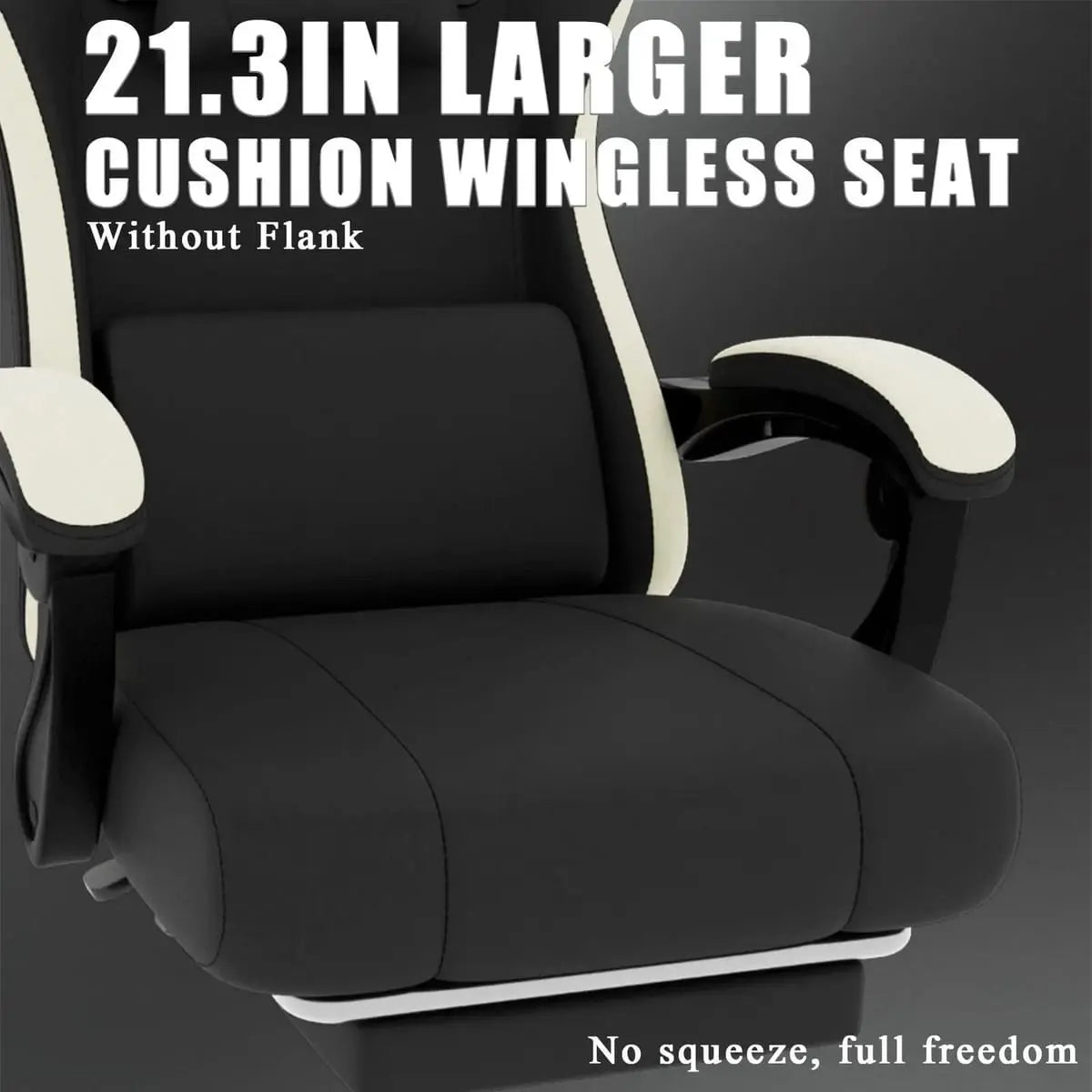 Ergonomic Gaming Chair with Pocketed Spring Cushion, Breathable Fabric Computer Chair with Footrest, Adjustable Lumbar Support Video Game Chair for Adults (Fabric) by Platinum-Level Office Chairs