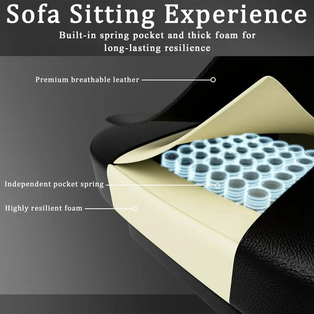 Ergonomic PU Leather Gaming Chair with Pocket Springs, Footrest, and Lumbar Support for Pro Gamers Platinum-Level Office Chairs