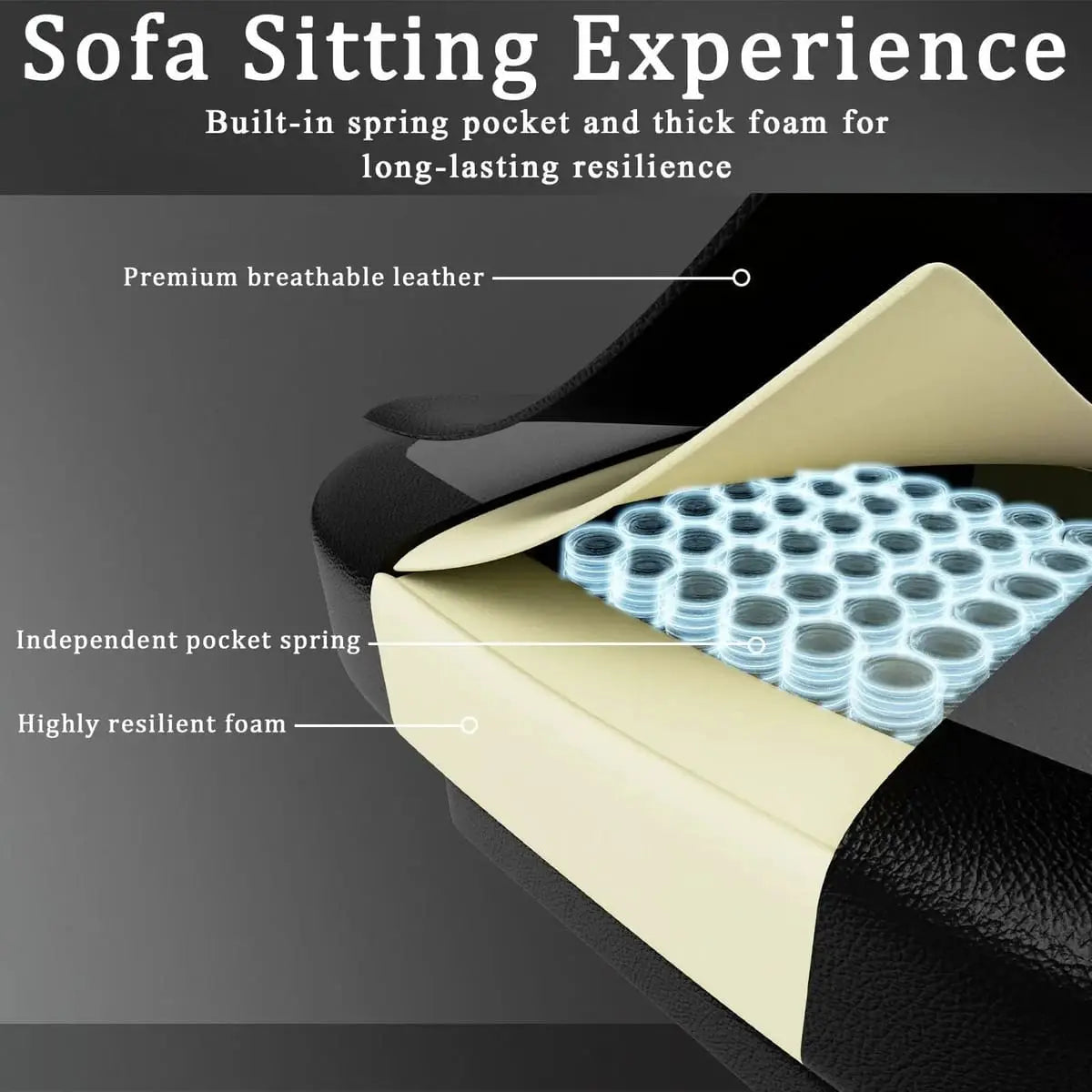 Ergonomic PU Leather Gaming Chair with Pocket Springs, Footrest, and Lumbar Support for Pro Gamers Platinum-Level Office Chairs