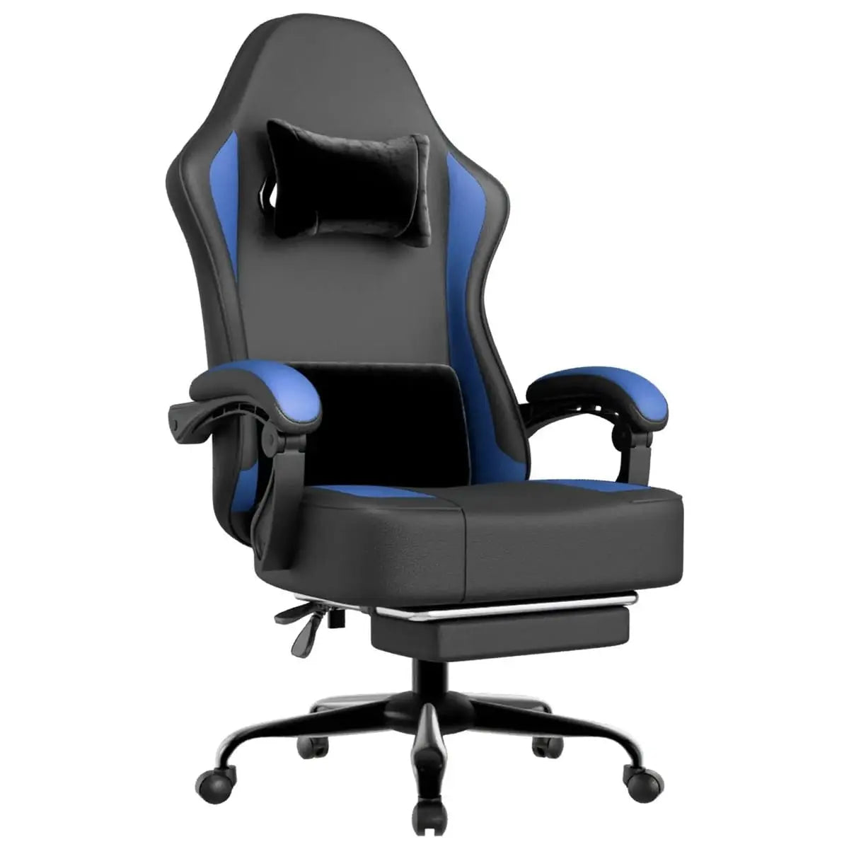 Ergonomic PU Leather Gaming Chair with Pocket Springs, Footrest, and Lumbar Support for Pro Gamers Platinum-Level Office Chairs
