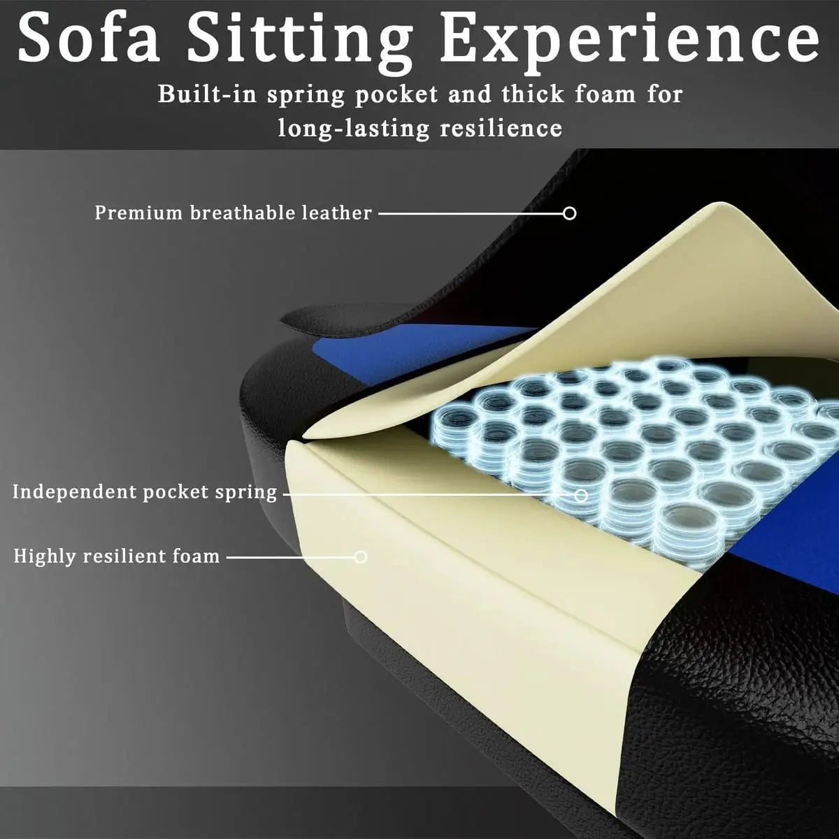 Ergonomic PU Leather Gaming Chair with Pocket Springs, Footrest, and Lumbar Support for Pro Gamers Platinum-Level Office Chairs