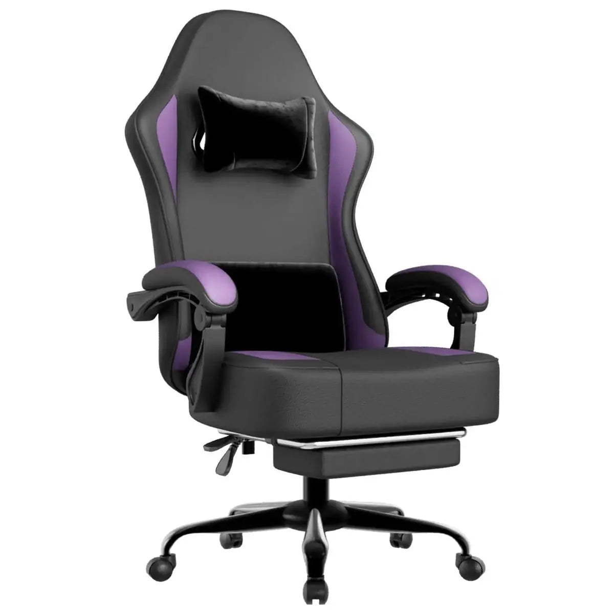 Ergonomic PU Leather Gaming Chair with Pocket Springs, Footrest, and Lumbar Support for Pro Gamers Platinum-Level Office Chairs