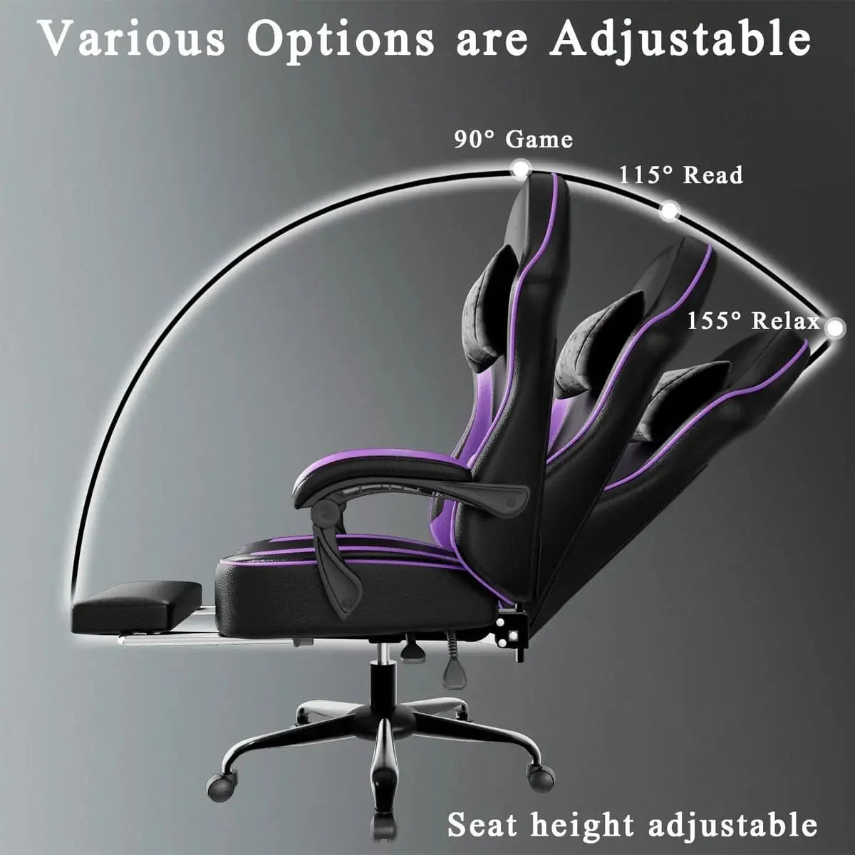 Ergonomic PU Leather Gaming Chair with Pocket Springs, Footrest, and Lumbar Support for Pro Gamers Platinum-Level Office Chairs