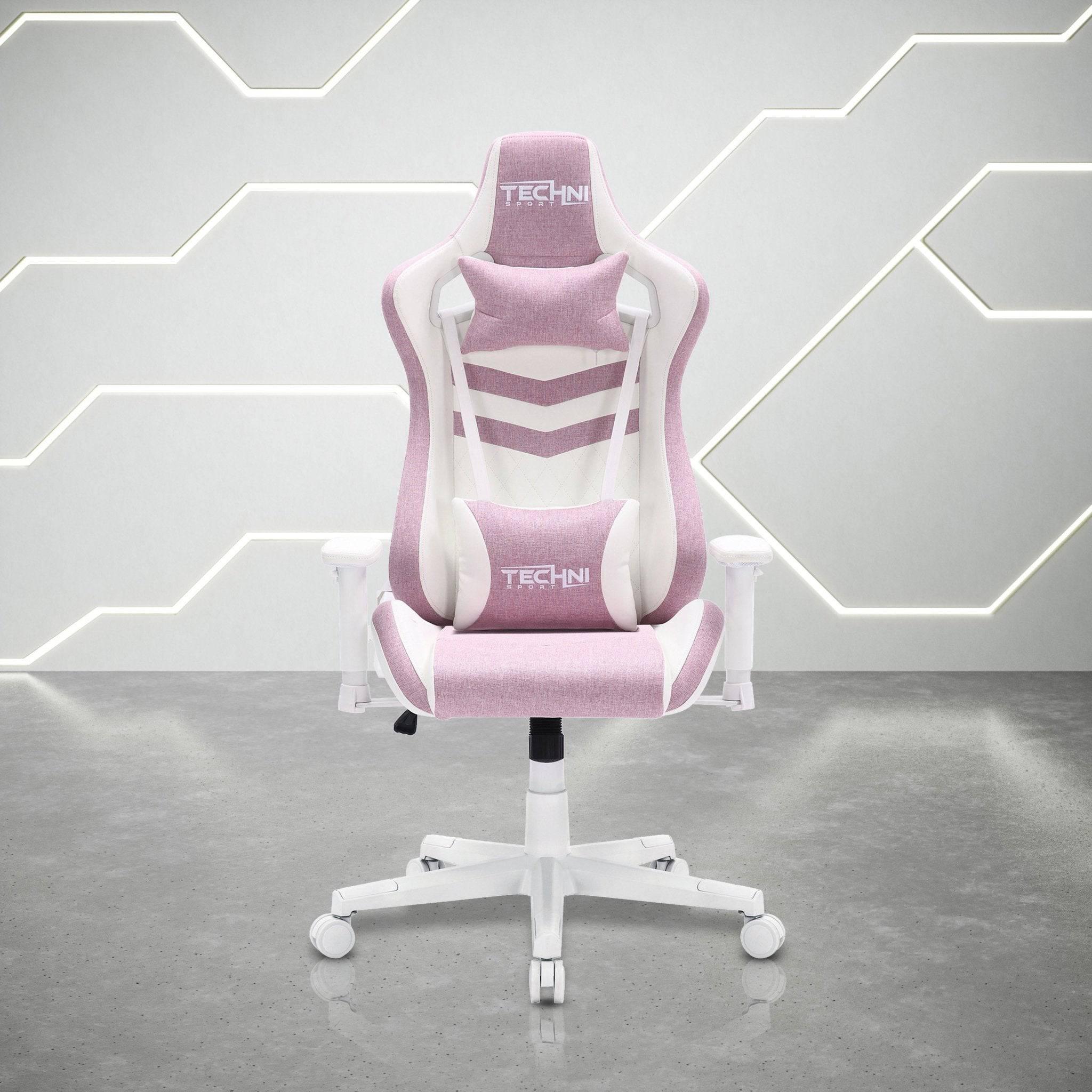 Pastel Pink Ergonomic Gaming Chair by Techni Sport TS86 - Platinum-Level Office Chairs