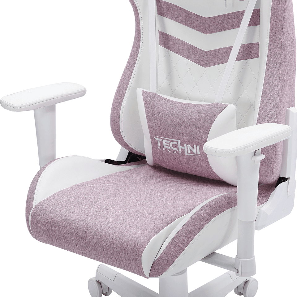 Pastel Pink Ergonomic Gaming Chair by Techni Sport TS86 - Platinum-Level Office Chairs