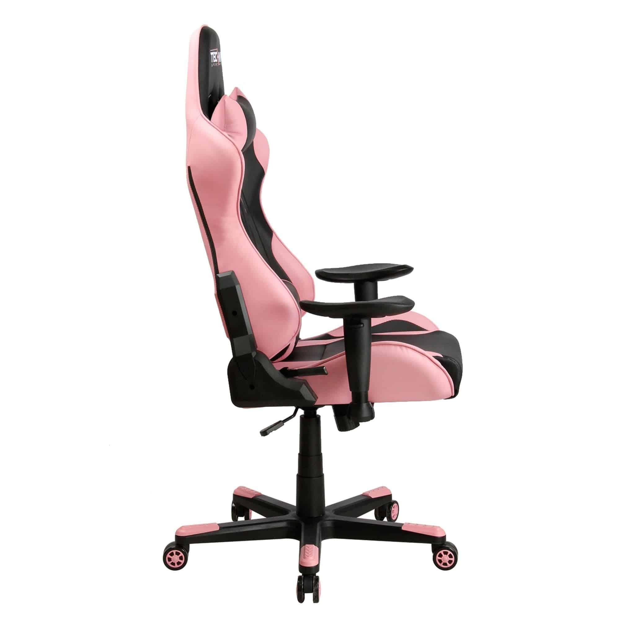Pink Racer Style Ergonomic High Back PC Gaming Chair by Techni Sport TS-4300 - Platinum-Level Office Chairs