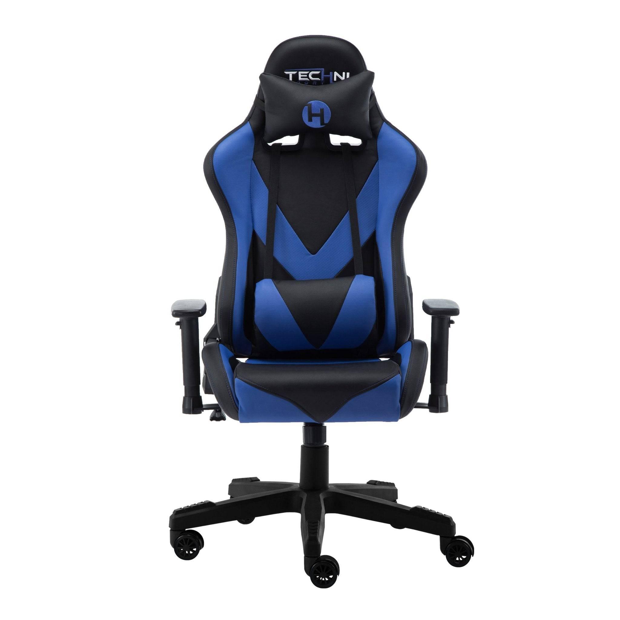 Techni Sport TS-92 Blue and Black Ergonomic Gaming Chair for Office and PC Use - Platinum-Level Office Chairs