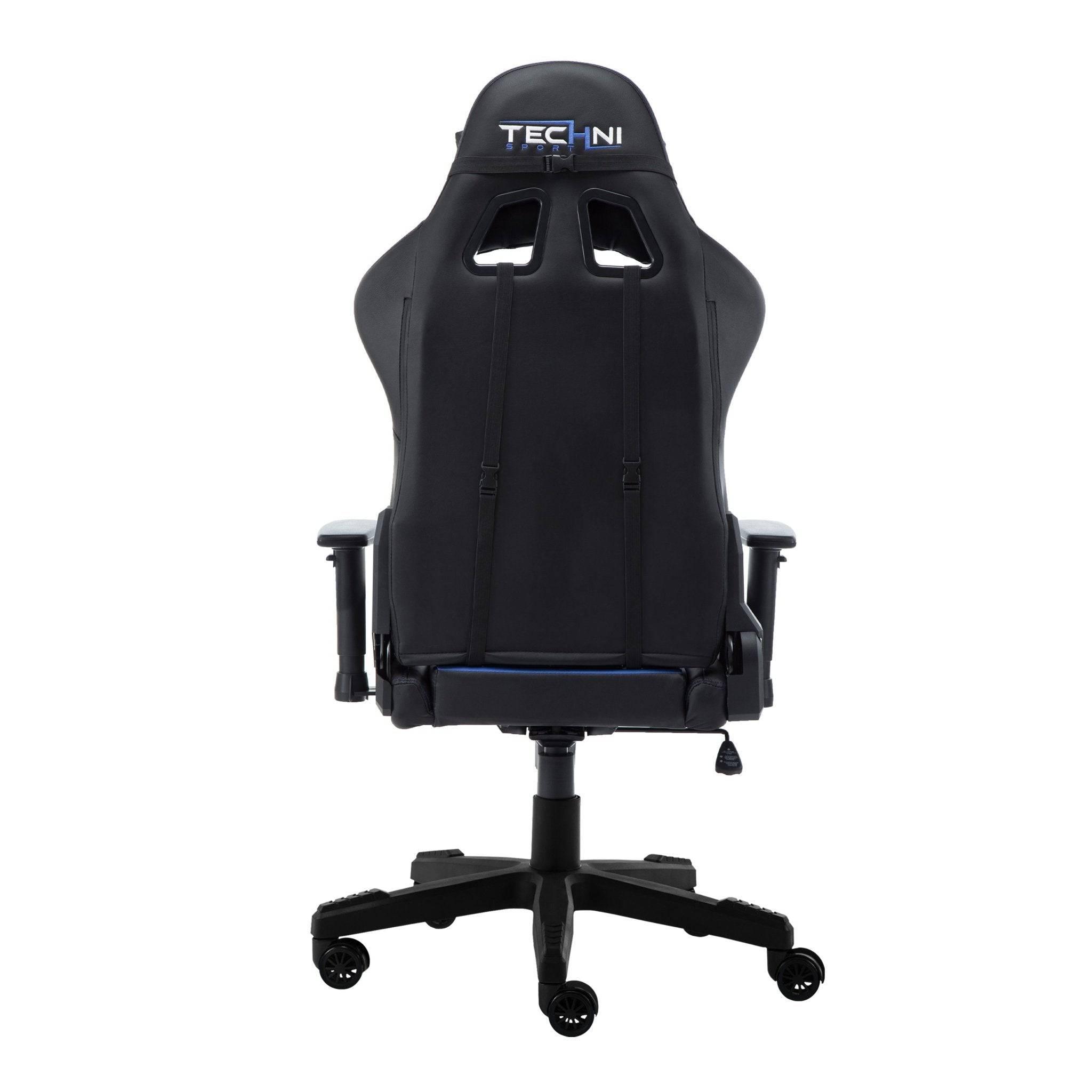 Techni Sport TS-92 Blue and Black Ergonomic Gaming Chair for Office and PC Use - Platinum-Level Office Chairs