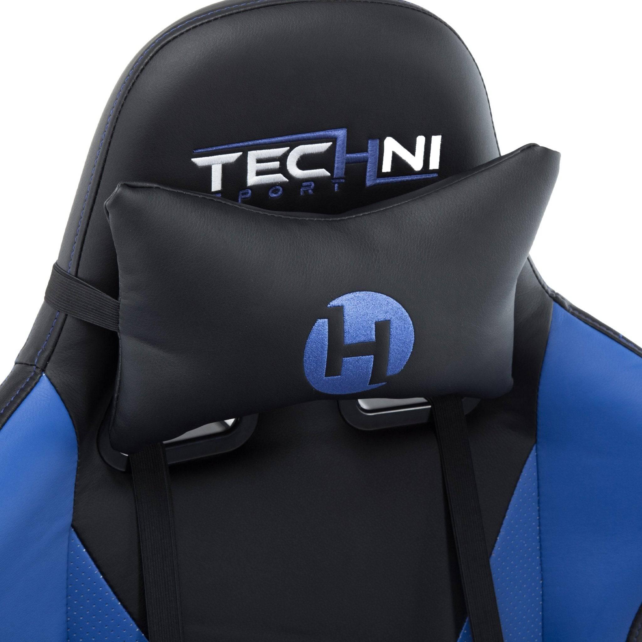 Techni Sport TS-92 Blue and Black Ergonomic Gaming Chair for Office and PC Use - Platinum-Level Office Chairs