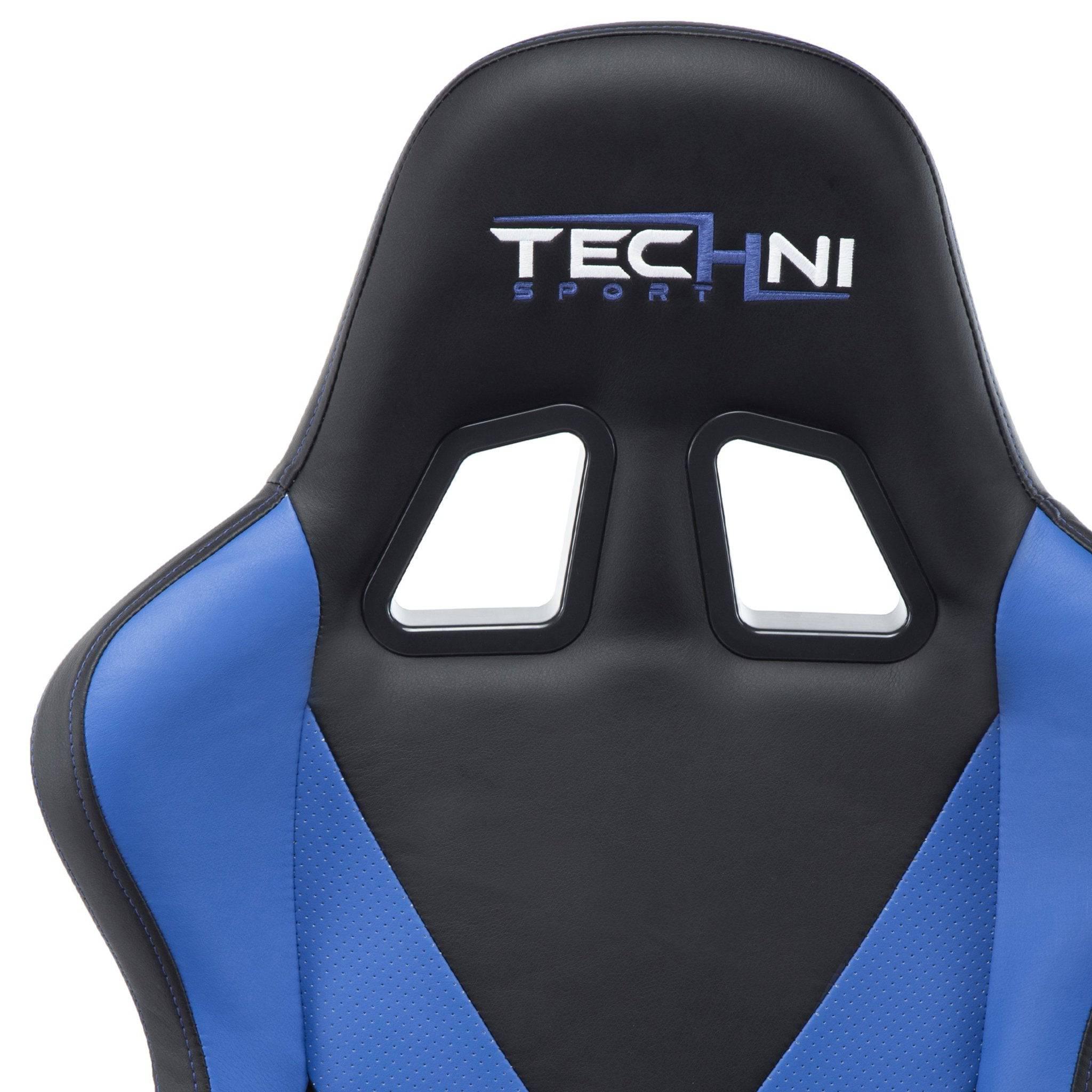 Techni Sport TS-92 Blue and Black Ergonomic Gaming Chair for Office and PC Use - Platinum-Level Office Chairs