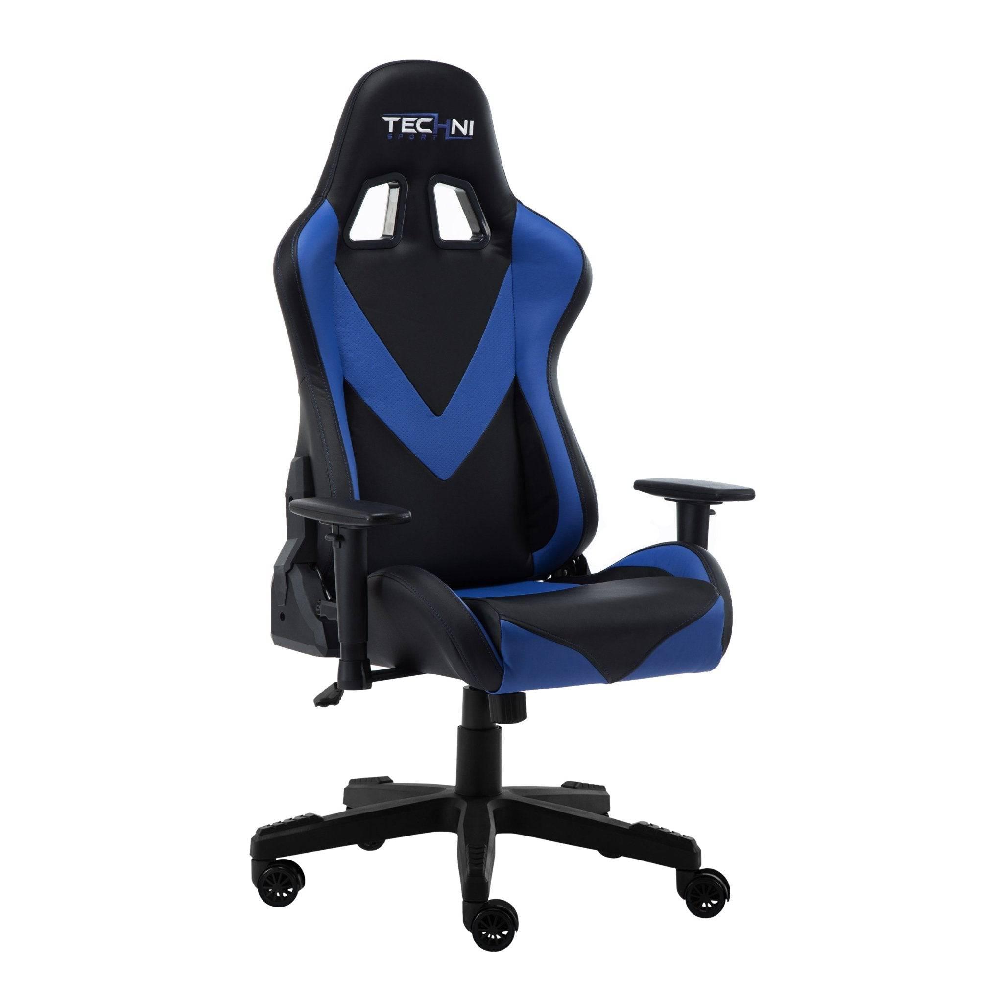 Techni Sport TS-92 Blue and Black Ergonomic Gaming Chair for Office and PC Use - Platinum-Level Office Chairs
