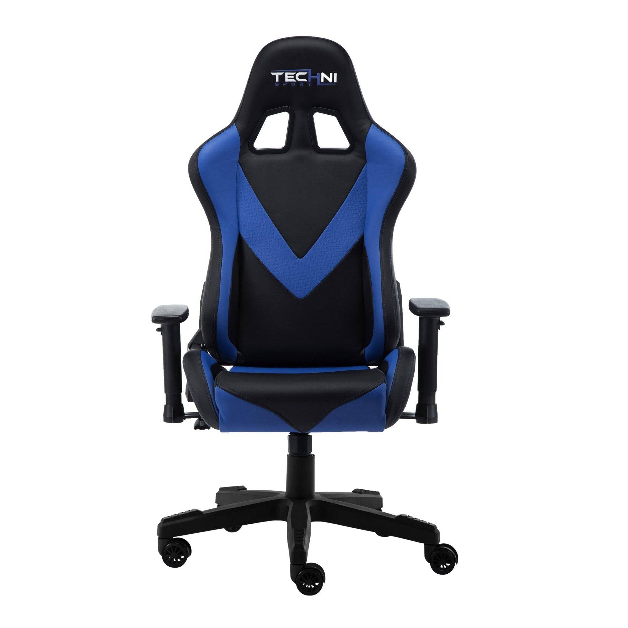 Techni Sport TS-92 Blue and Black Ergonomic Gaming Chair for Office and PC Use - Platinum-Level Office Chairs