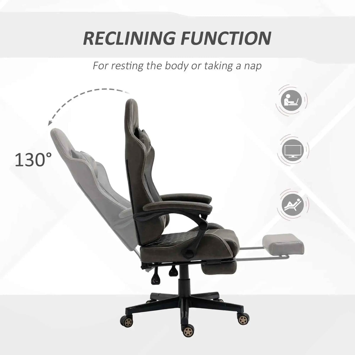 Vinsetto Racing Gaming Chair Ergonomic High Back With Lumbar Support - Platinum-Level Office Chairs