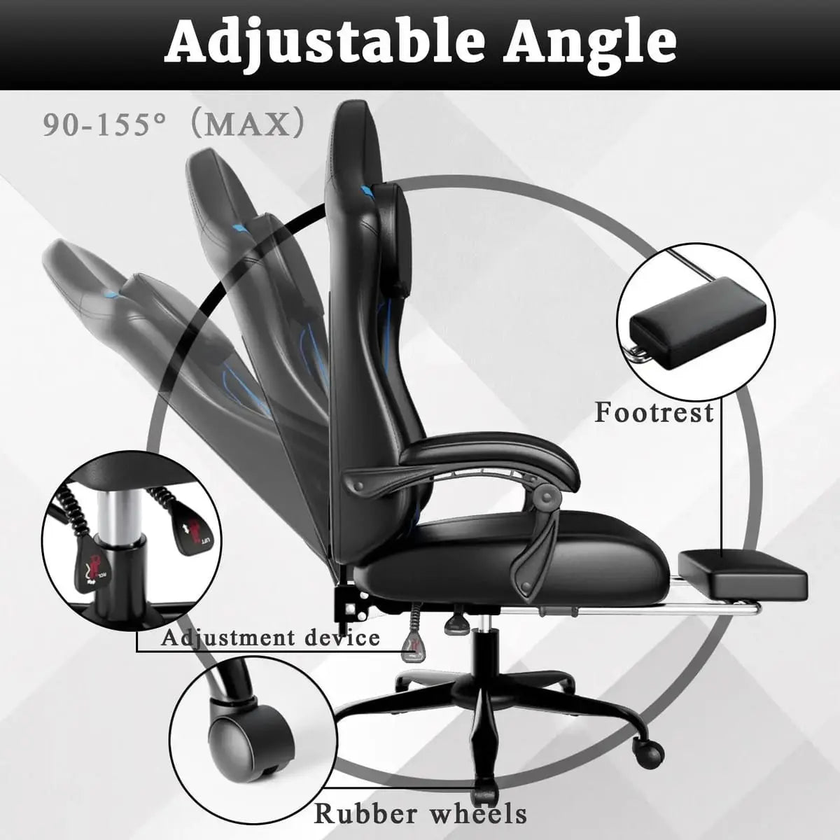 Green ergonomic gaming chair by Platinum-Level Office Chairs with independent spring system and retractable footrest for comfort.