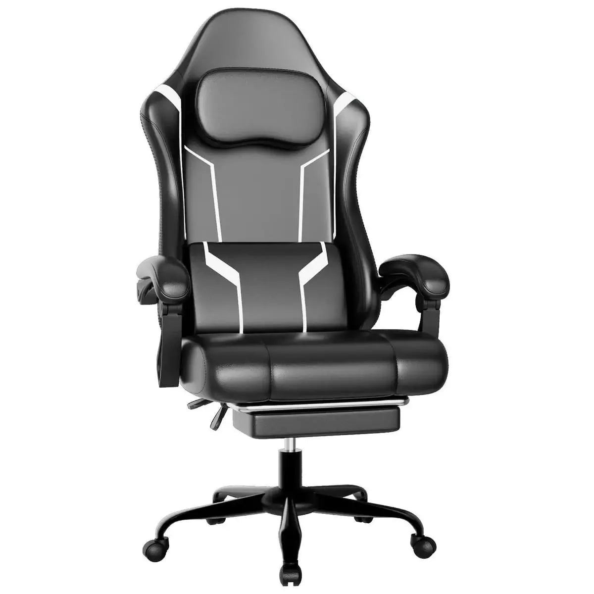 Green ergonomic gaming chair by Platinum-Level Office Chairs with independent spring system and retractable footrest for comfort