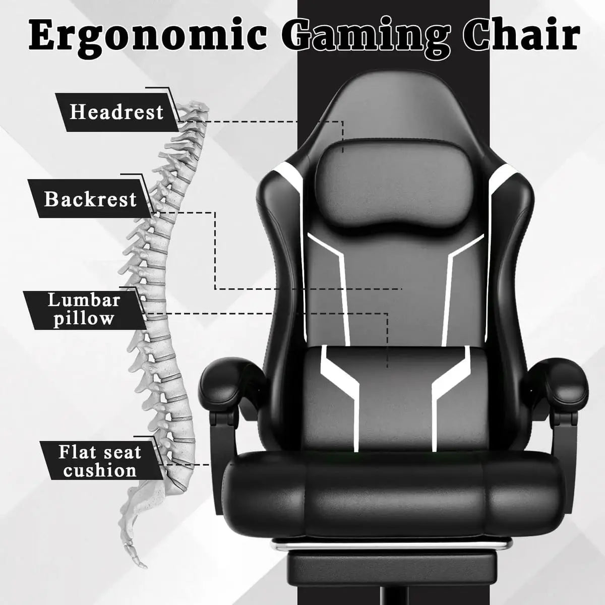 Green ergonomic gaming chair by Platinum-Level Office Chairs with independent spring system and retractable footrest for comfort.