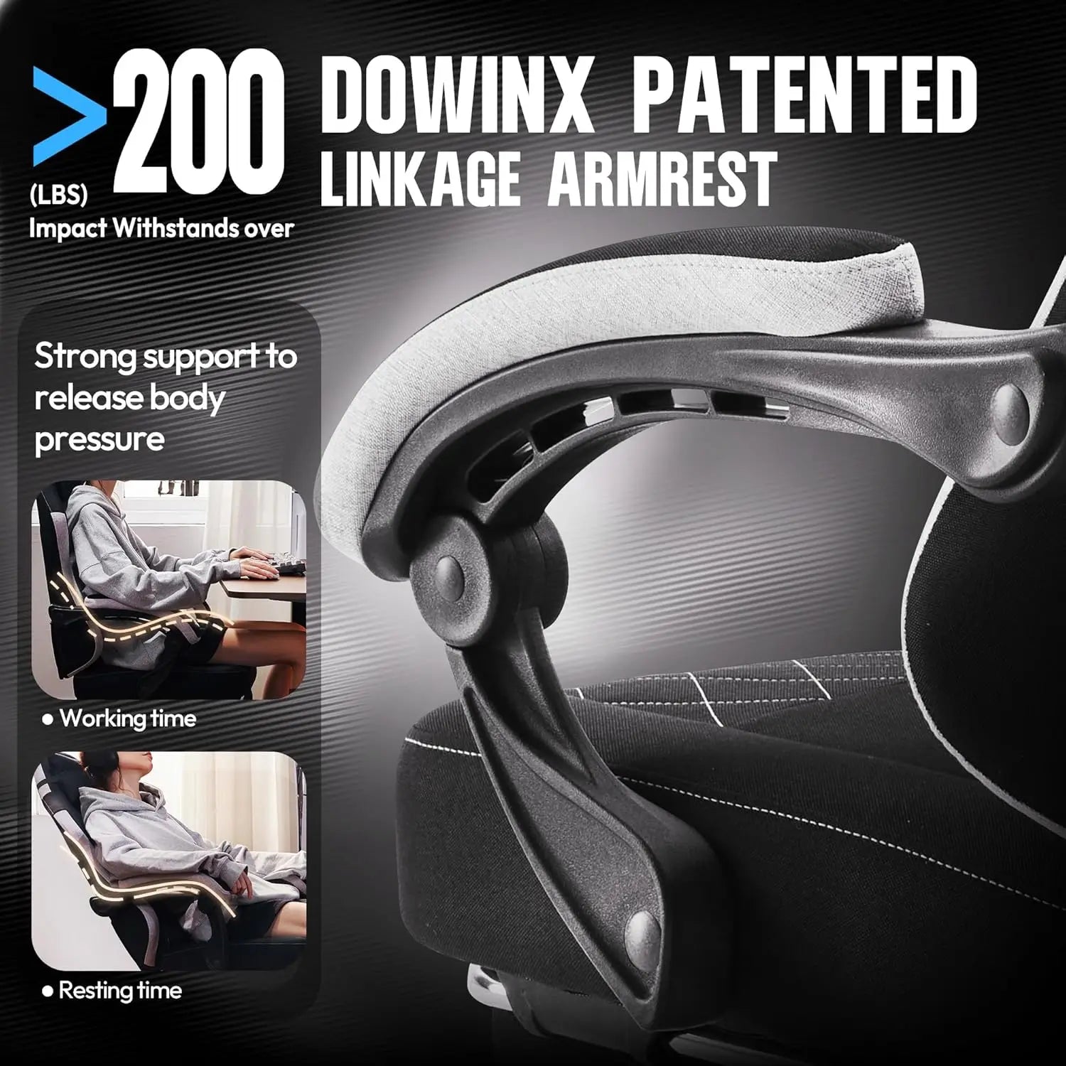 Dowinx High Back Ergonomic Gaming Chair with Footrest and Pocket Spring - Platinum-Level Office Chairs