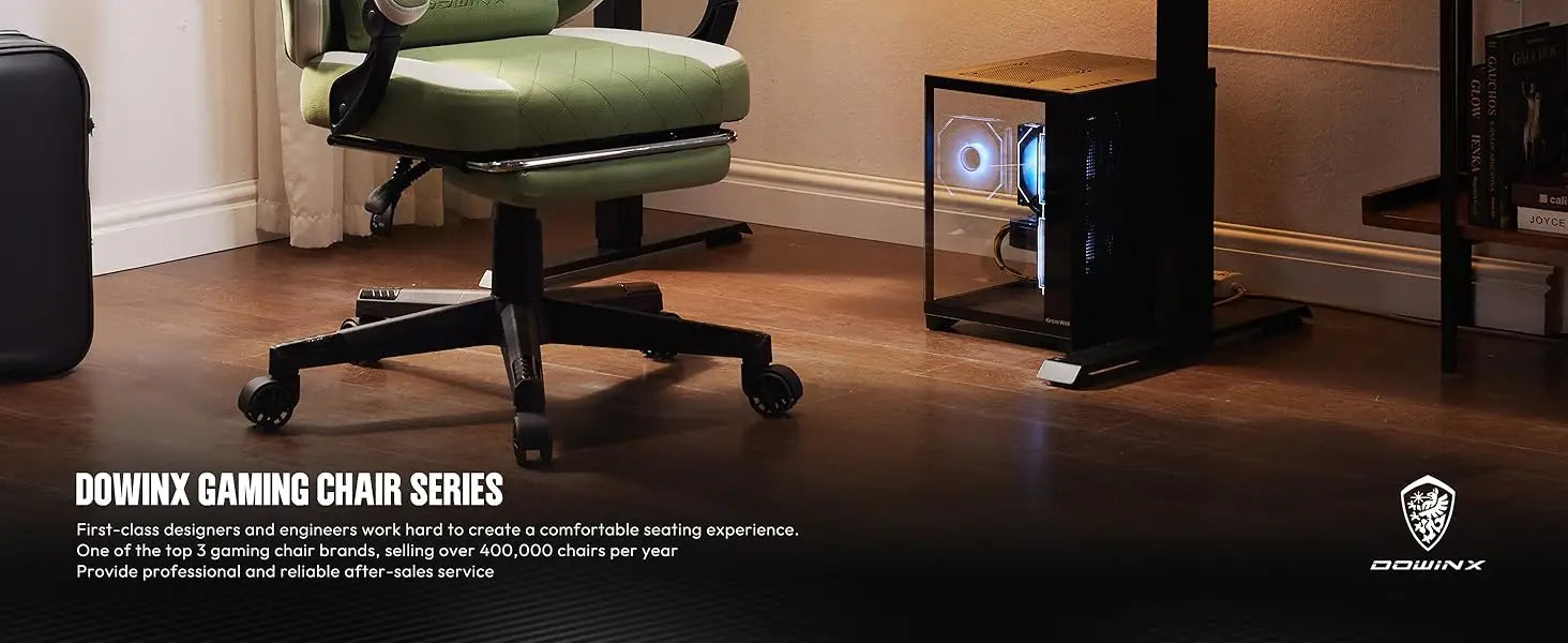 Dowinx High Back Ergonomic Gaming Chair with Footrest and Pocket Spring - Platinum-Level Office Chairs
