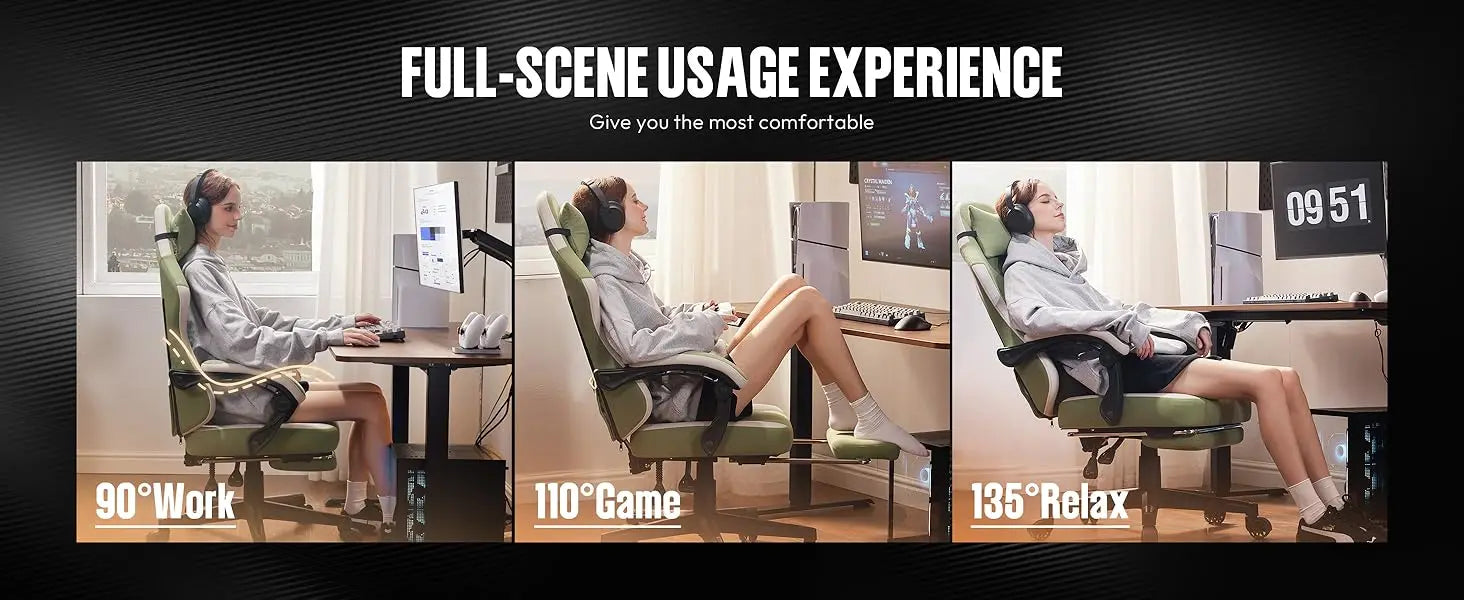 Dowinx High Back Ergonomic Gaming Chair with Footrest and Pocket Spring - Platinum-Level Office Chairs