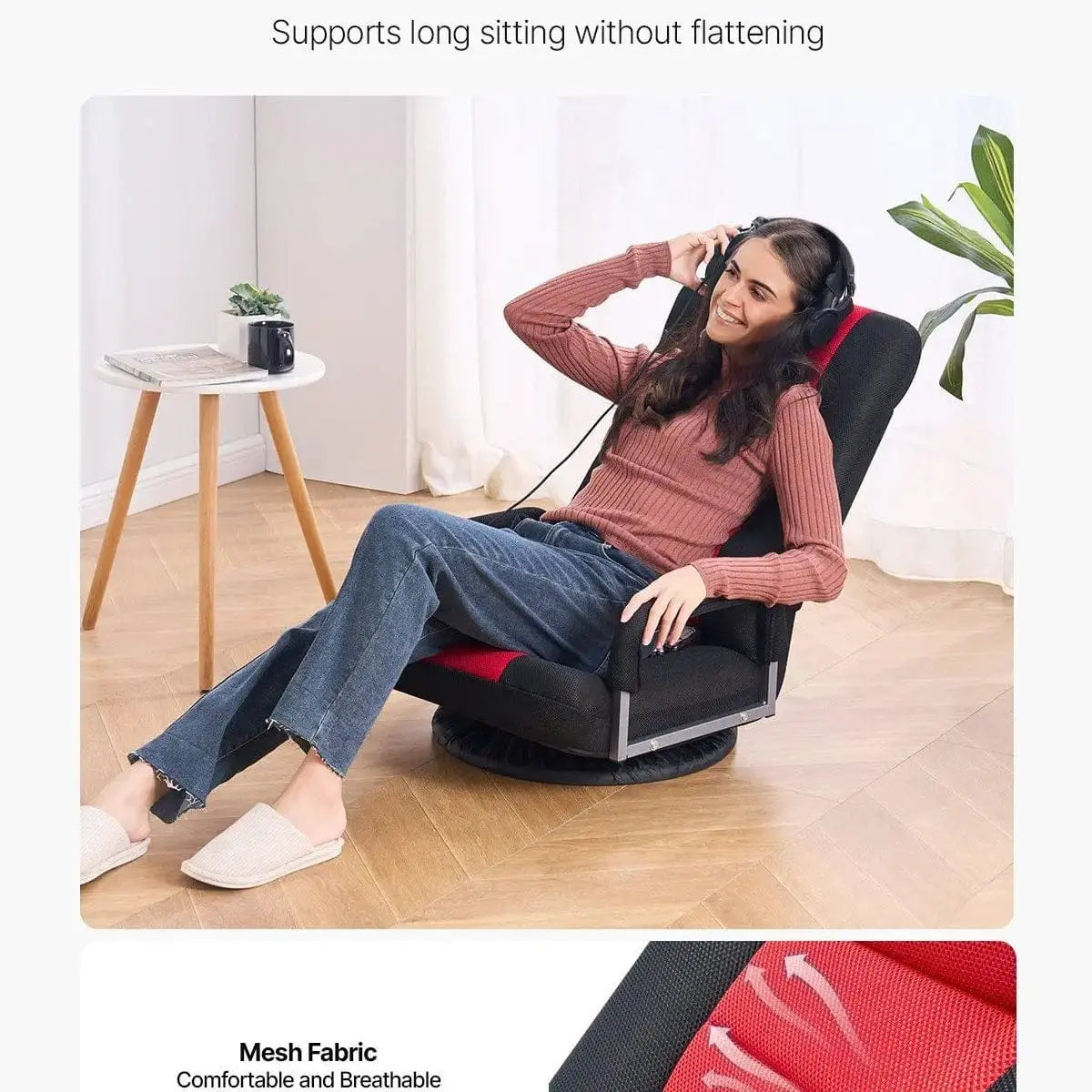 Platinum-Level Office Chairs swivel gaming chair with ergonomic design, 6-level lumbar support, armrests, and rotating base.