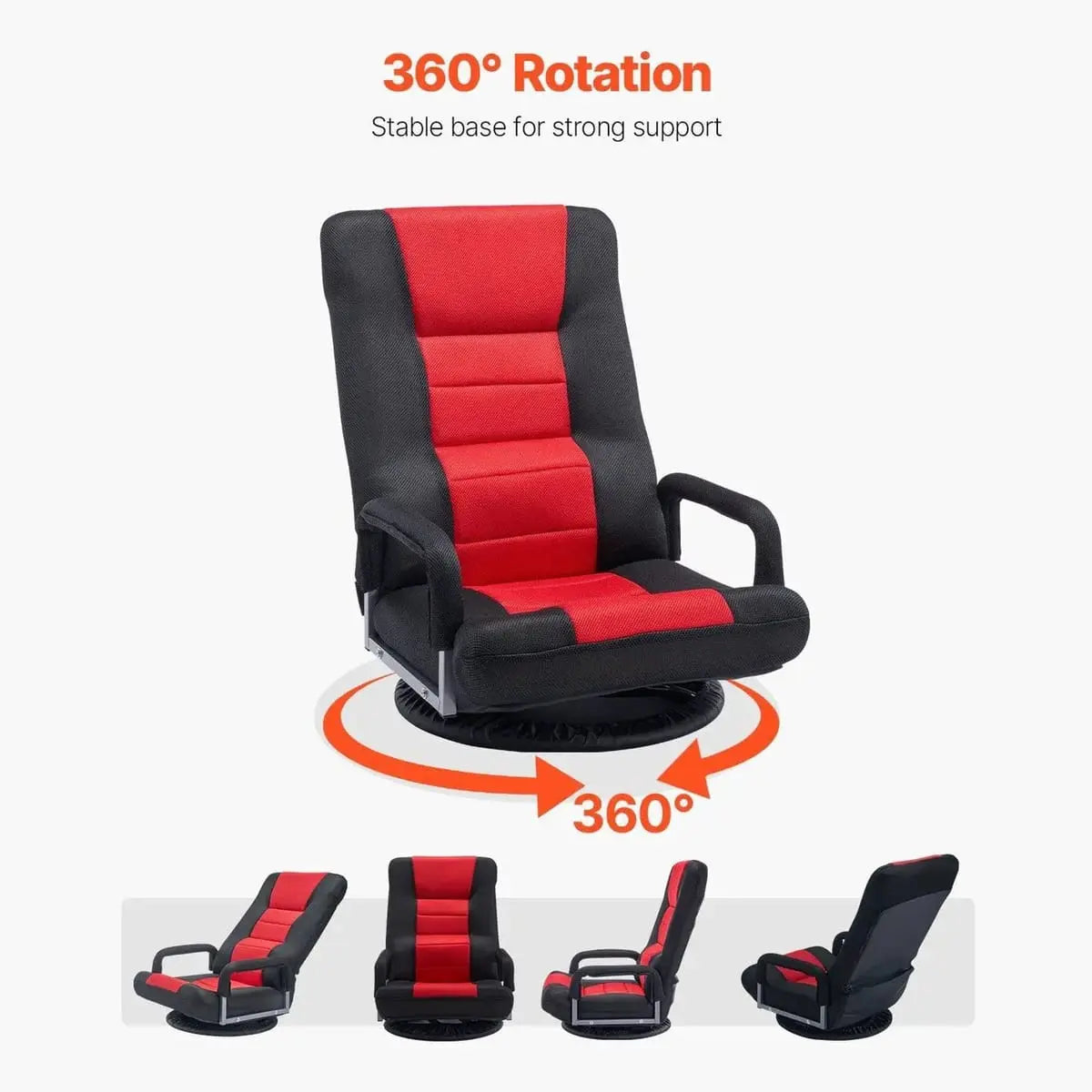 Platinum-Level Office Chairs ergonomic swivel gaming chair with 6-level lumbar support and handrails, designed for comfort and flexibility.