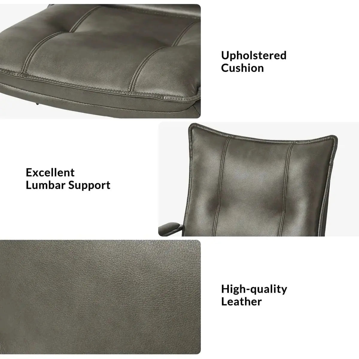 Modern Executive Black Faux Leather Office Chair Gold Base - Ergonomic Swivel & Adjustable Height for Professionals. Platinum-Level Office Chairs